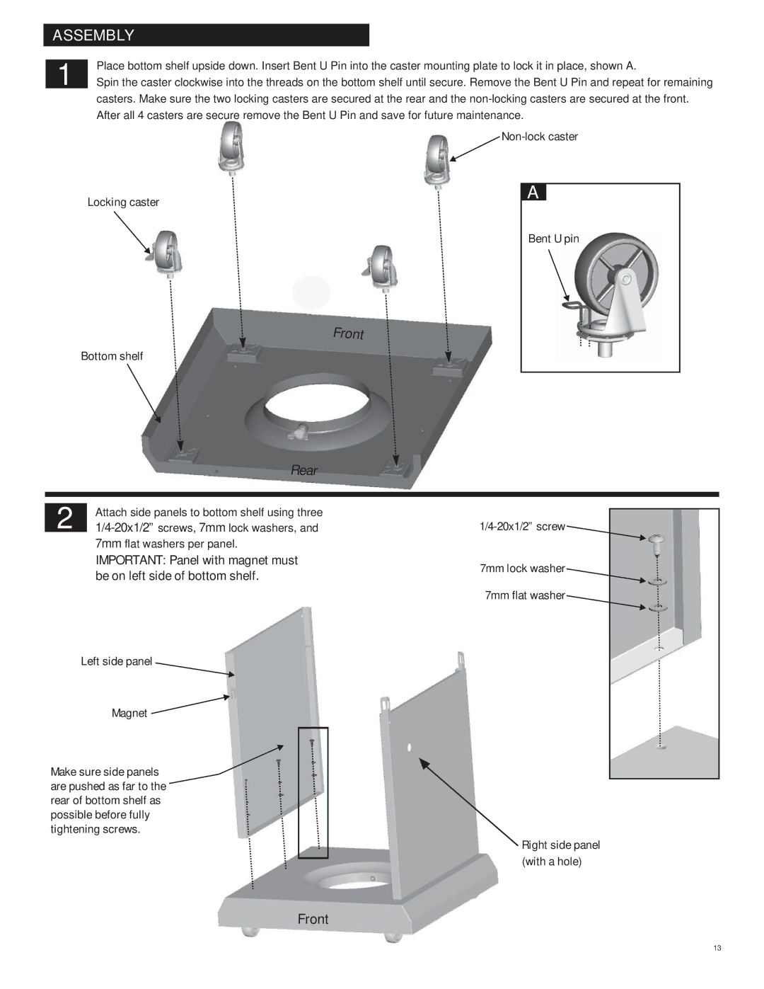 Char-Broil 463262211 manual Front, Assembly 