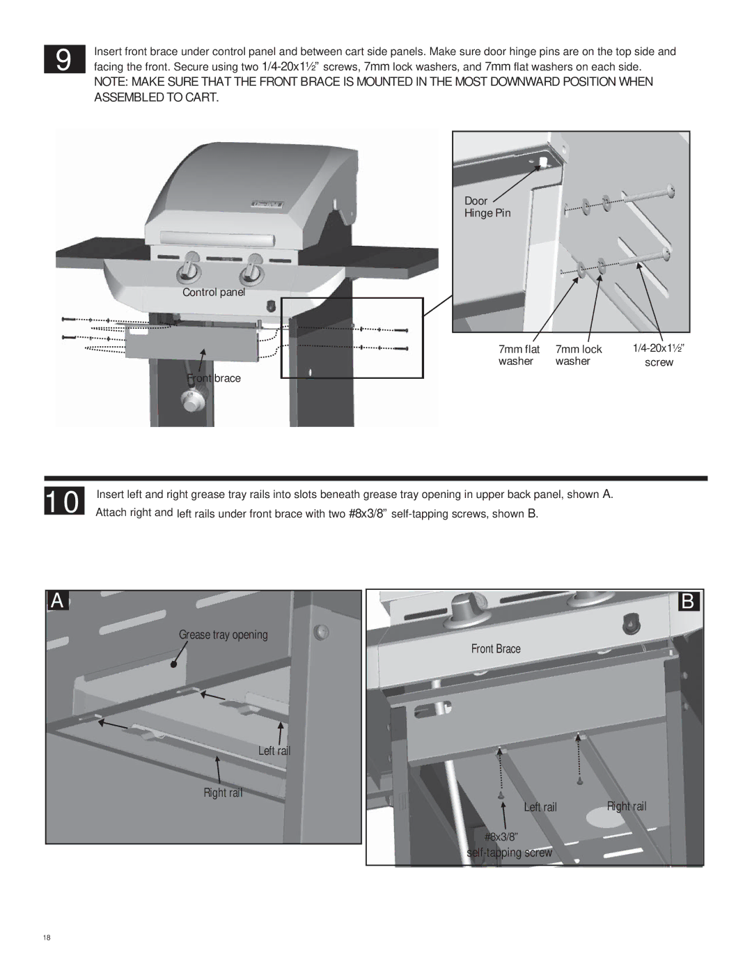 Char-Broil 463262211 manual Grease tray opening 