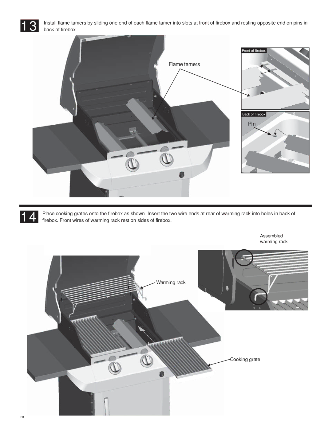 Char-Broil 463262211 manual Flame tamers 