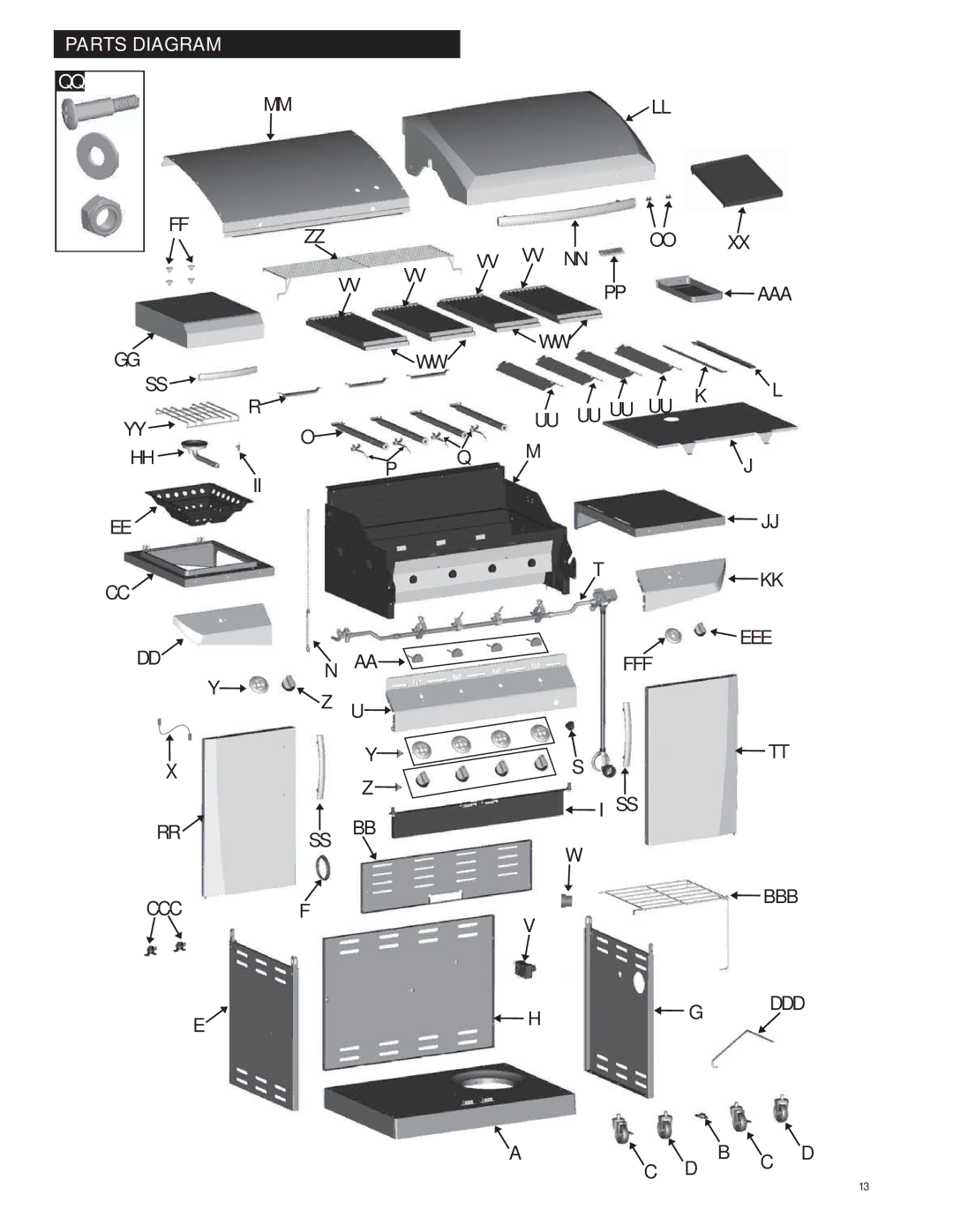 Char-Broil 463262811 manual Parts Diagram 