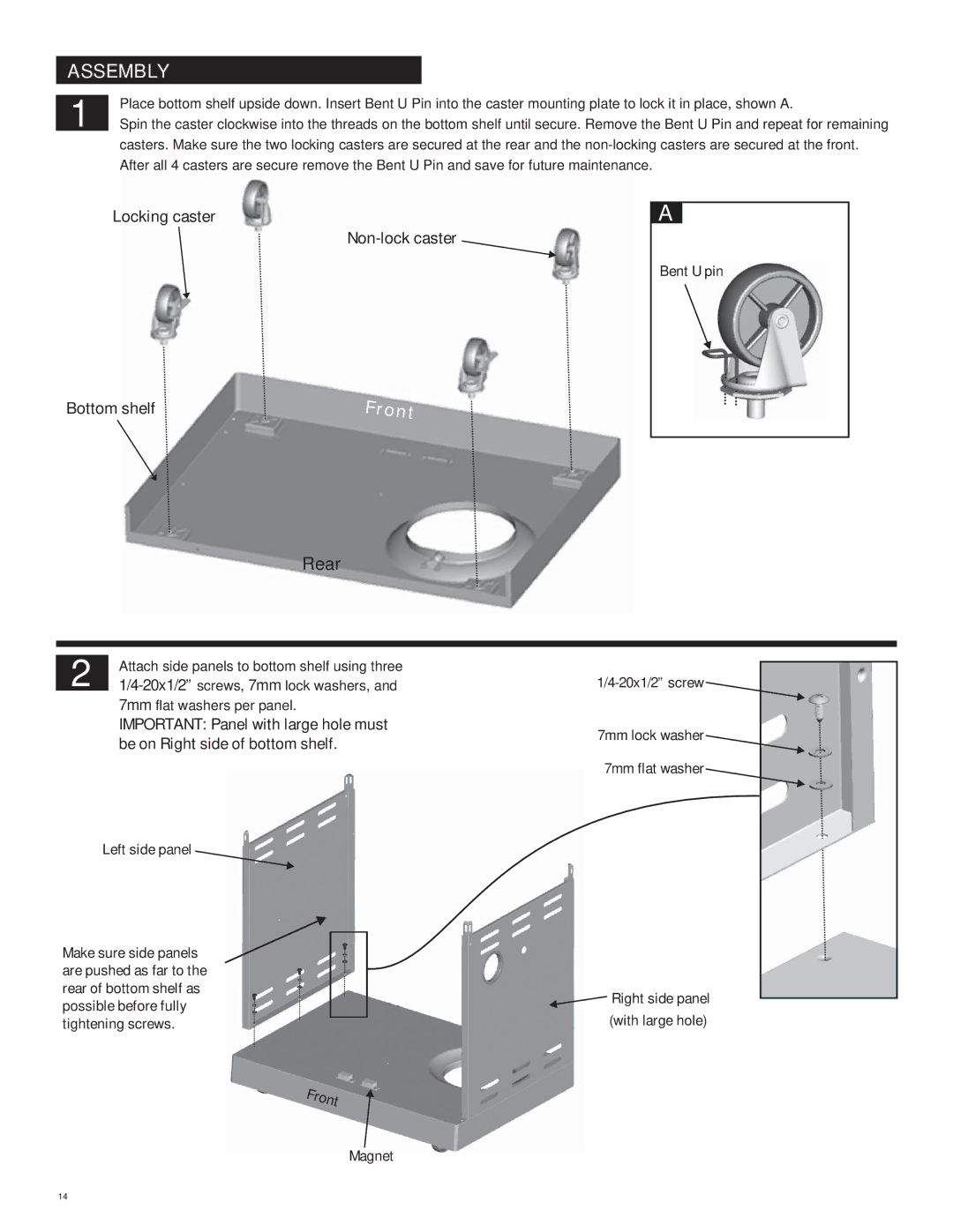 Char-Broil 463262811 manual Front, Assembly 