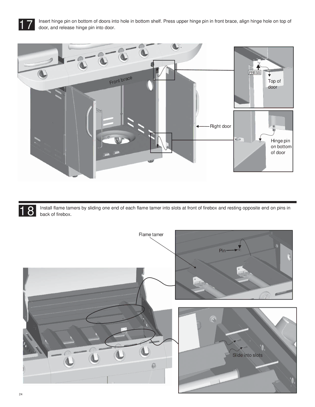 Char-Broil 463262811 manual Right door 