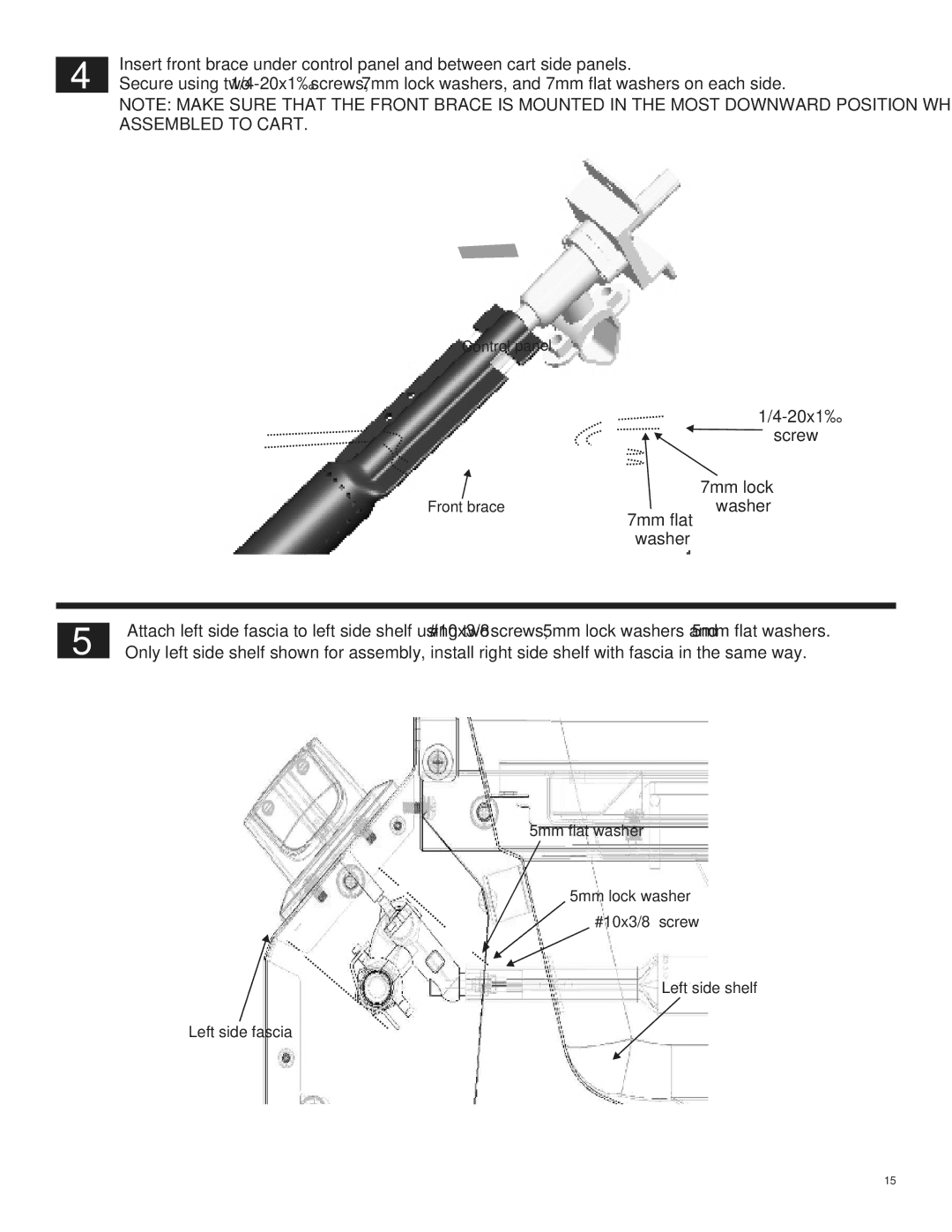 Char-Broil 463269011 manual 7mm lock, 7mm flat Washer 