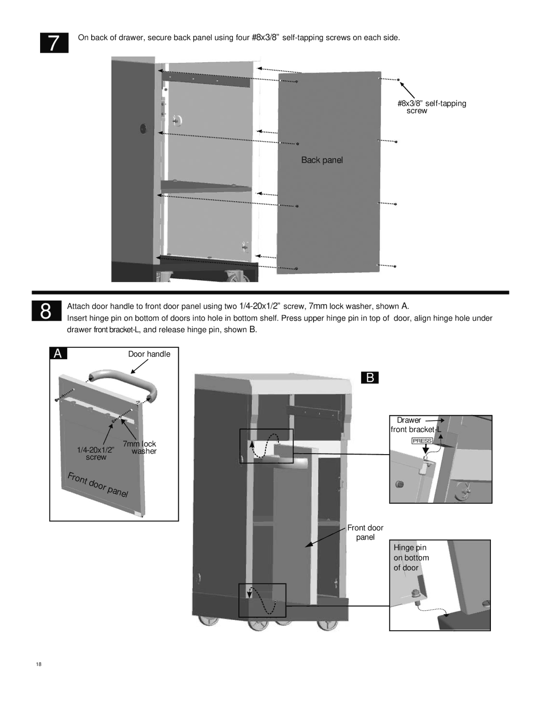 Char-Broil 463269411 manual Back panel 