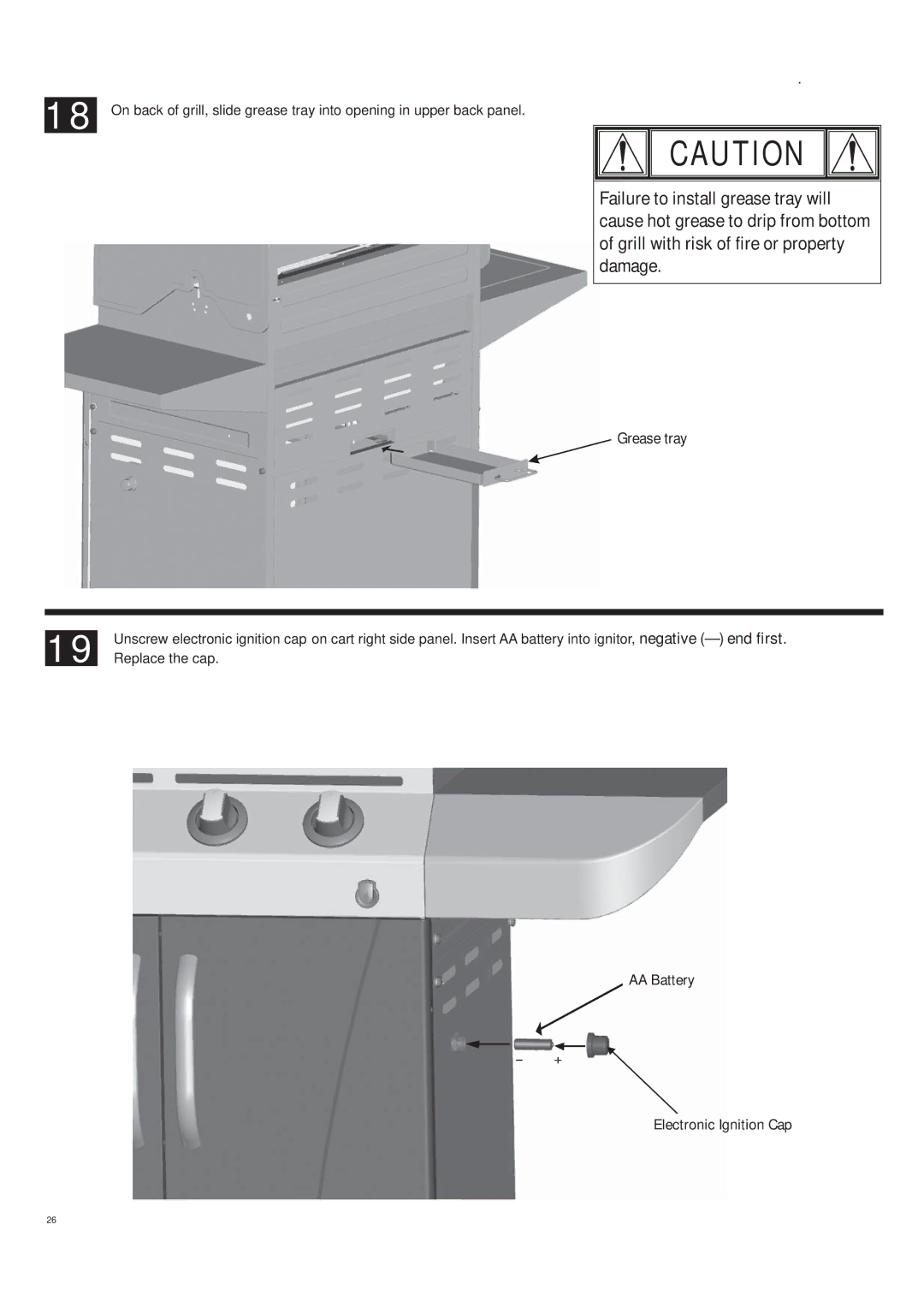 Char-Broil 463270309 manual Grease tray 