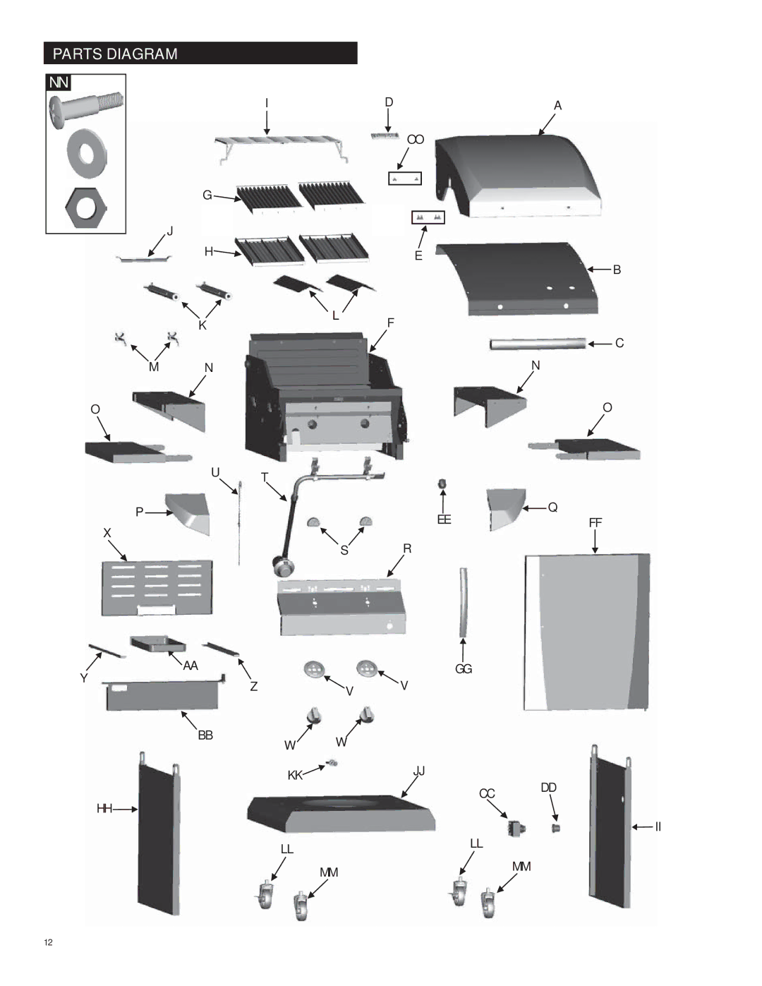 Char-Broil 463270610 manual Parts Diagram 