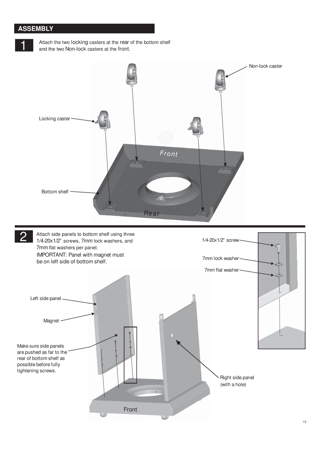 Char-Broil 463270610 manual Front, Assembly 