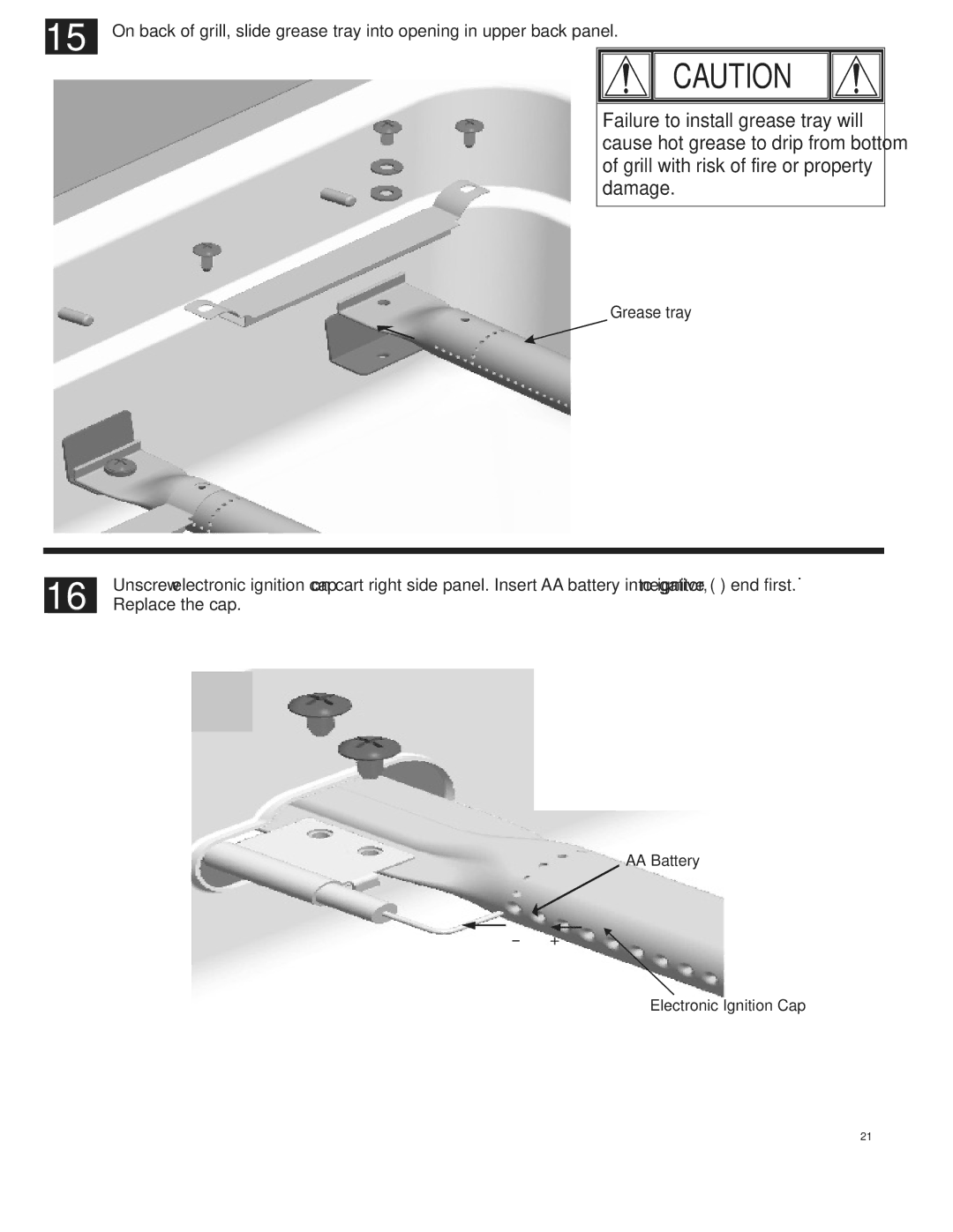 Char-Broil 463270610 manual Grease tray 