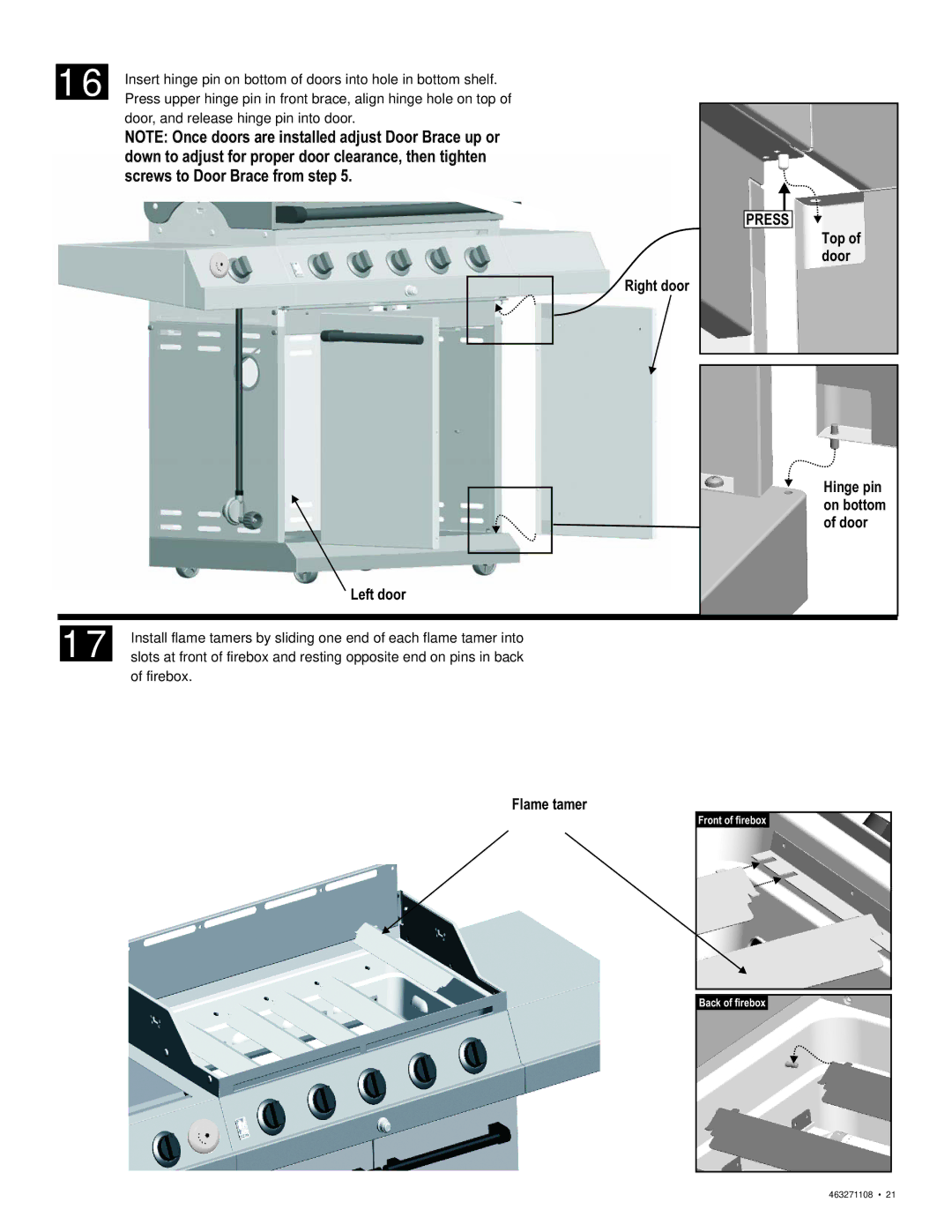 Char-Broil 463271108 manual Press 