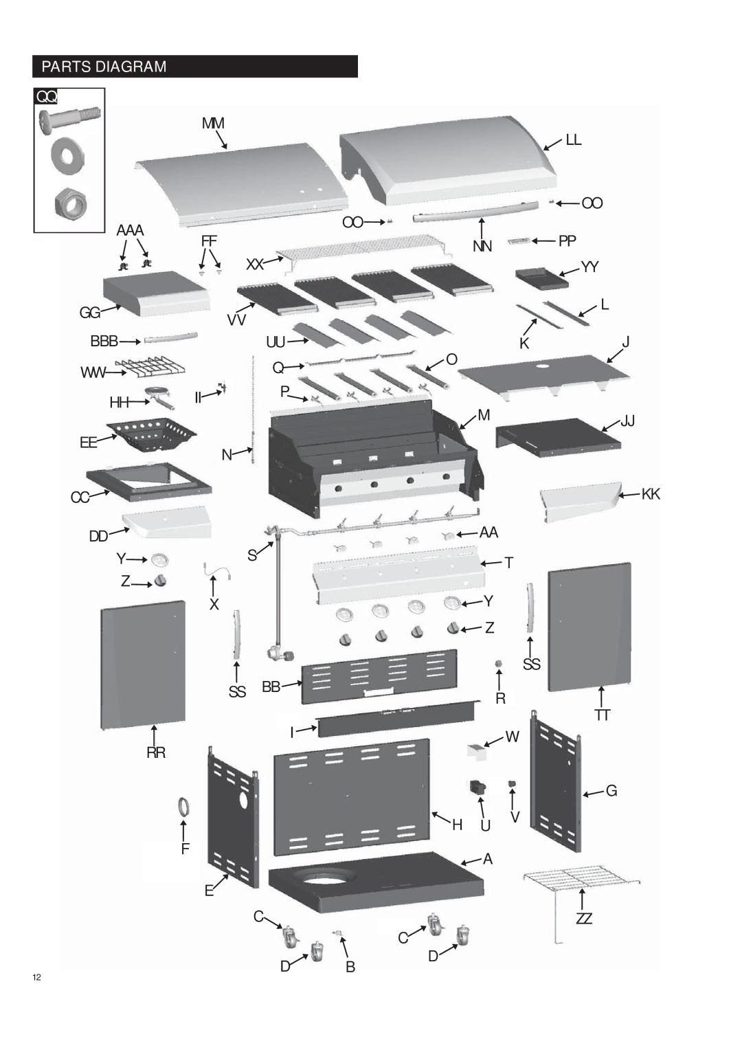 Char-Broil 463271309 manual Parts Diagram 