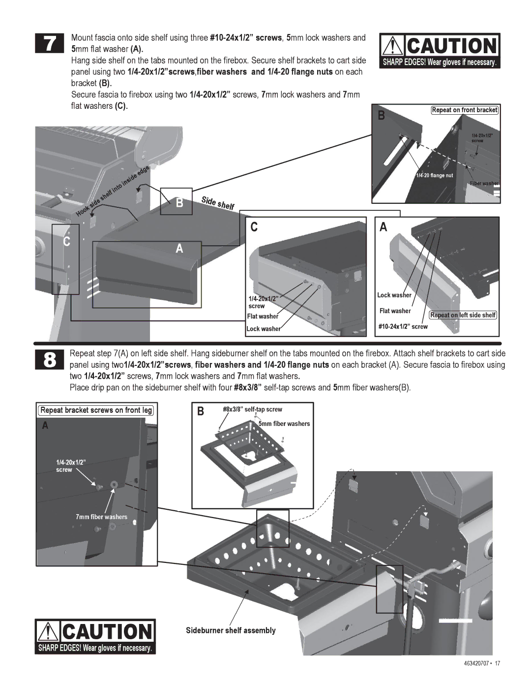 Char-Broil 463420707 manual 