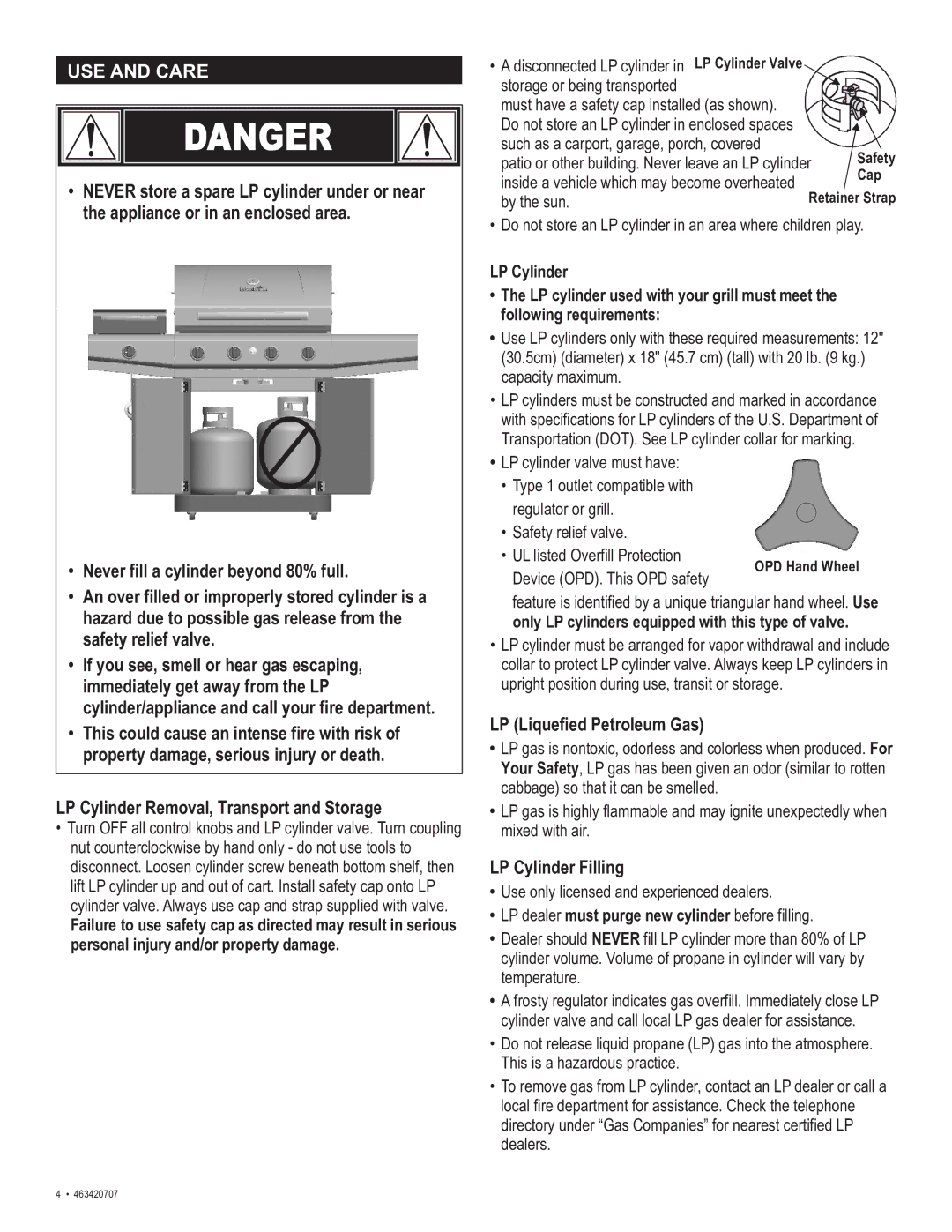 Char-Broil 463420707 manual Òûêûî -¬±» ¿ -¿» ÔÐ ½§´·²¼» «²¼» ± ²»¿, ¬¸» ¿´·¿²½» ± ·² ¿² »²½´±-»¼ ¿»¿ò, ¿º»¬§ »´·»º ª¿´ª»ò 