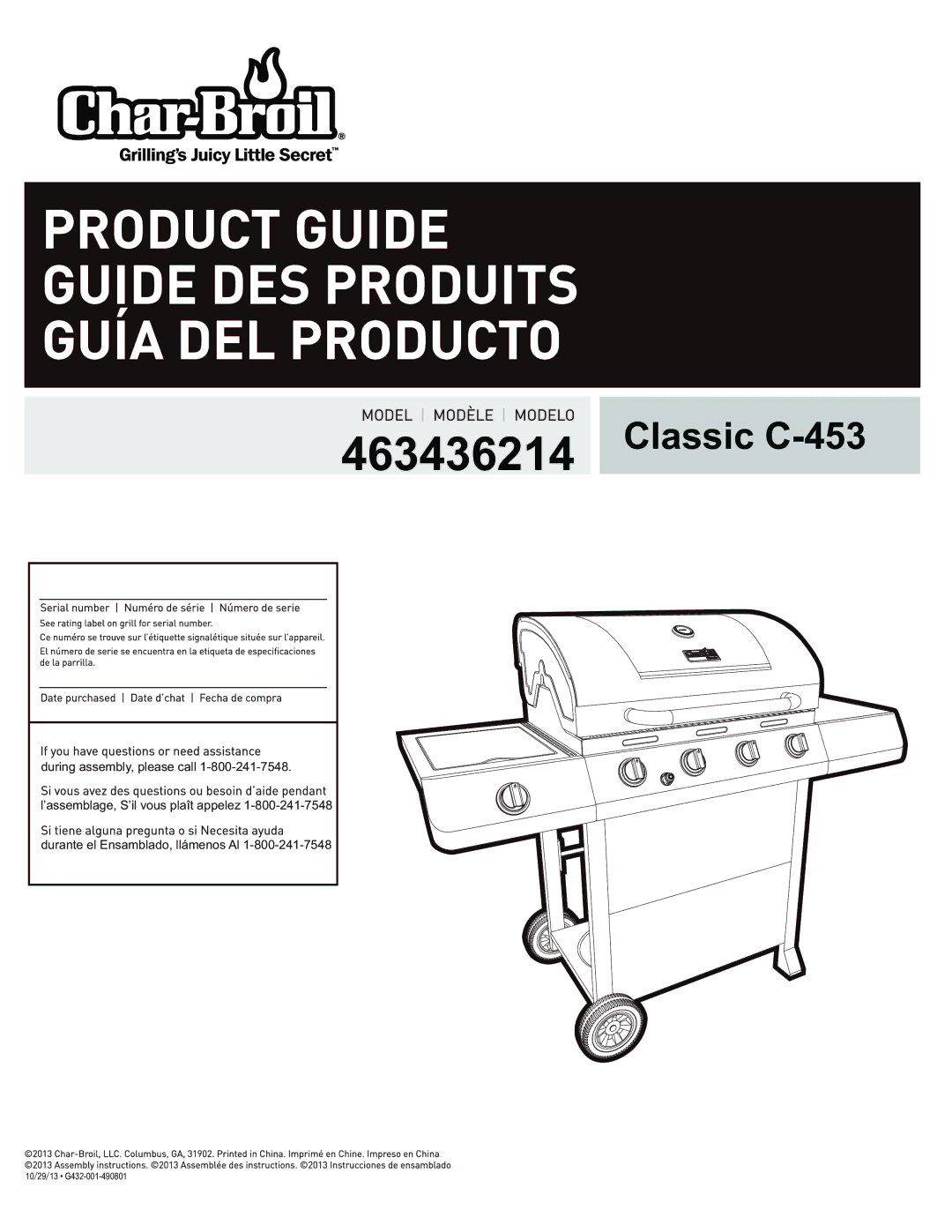 Char-Broil 463436214 manual 