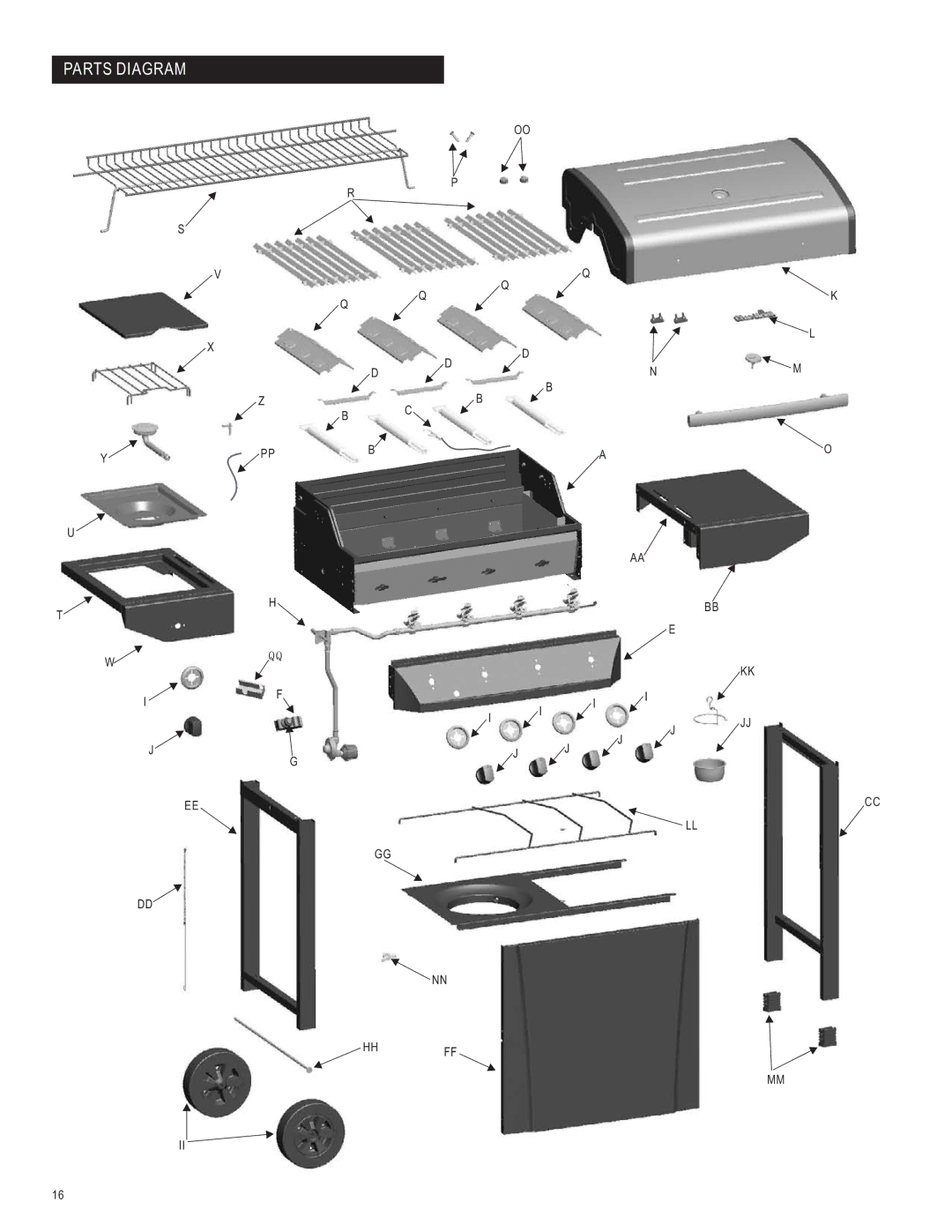 Char-Broil 463440109 manual Parts Diagram 