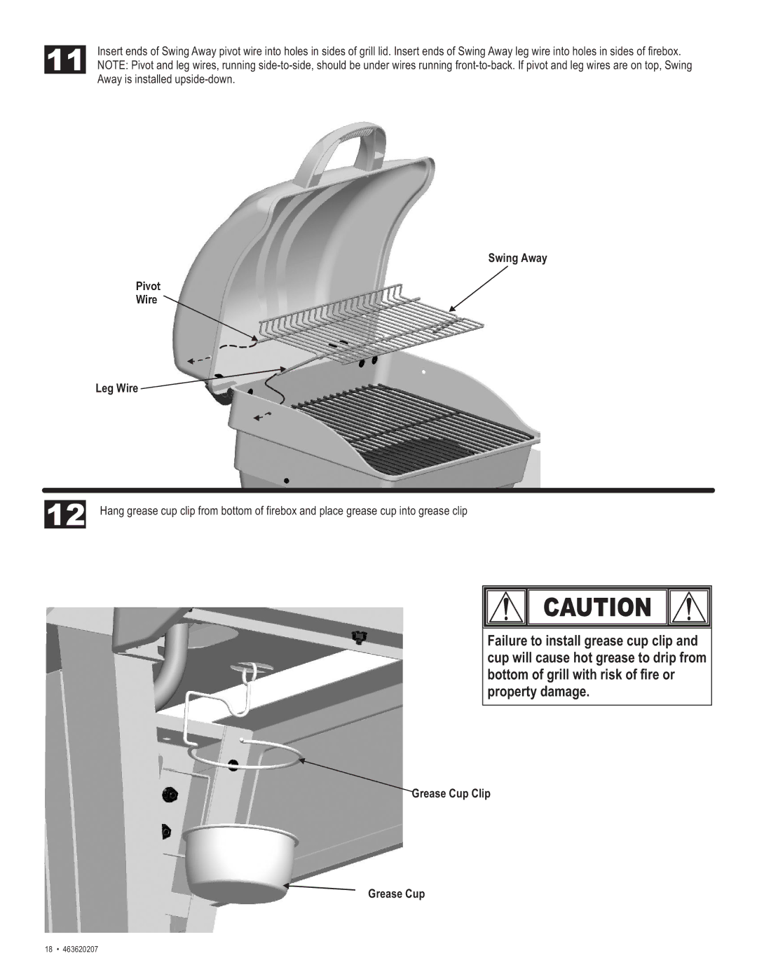 Char-Broil 463620207 manual ¾±¬¬±³ ±º ¹·´´ ·¬¸ ·-µ ±º º·» ±, ±»¬§ ¼¿³¿¹»ò, ¿·´«» ¬± ·²-¬¿´´ ¹»¿-» ½« ½´· ¿²¼ 