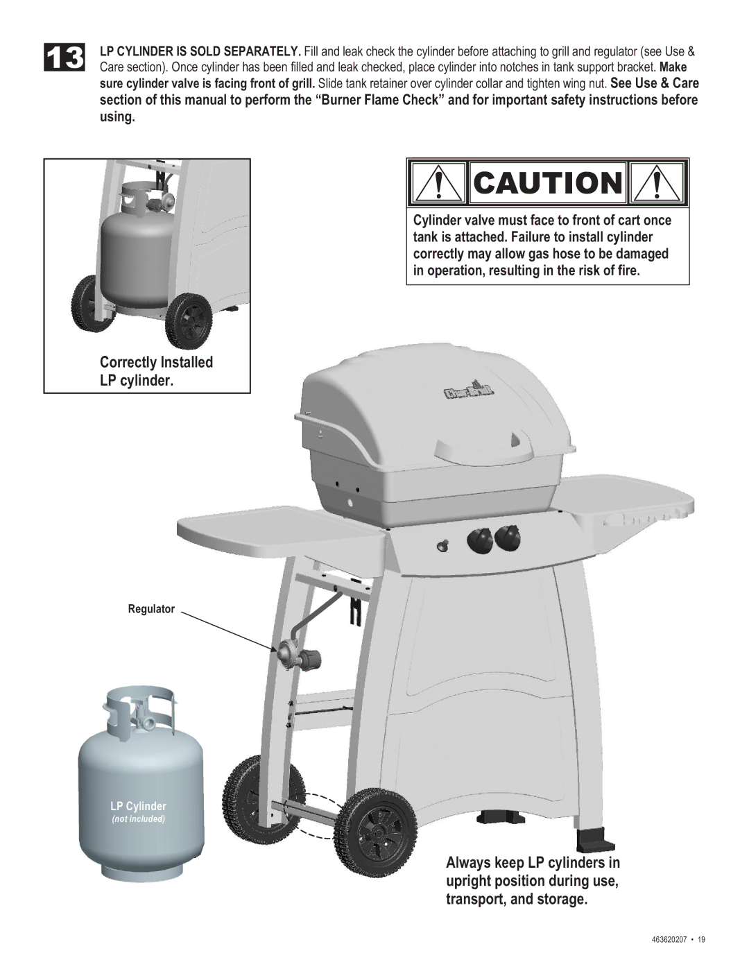 Char-Broil 463620207 manual ·² ±»¿¬·±²ô »-«´¬·²¹ ·² ¬¸» ·-µ ±º º·»ò, »¹«´¿¬± 