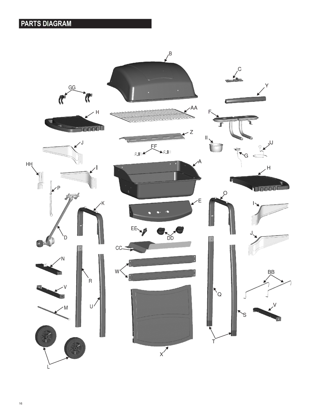 Char-Broil 463620410 manual Parts Diagram 