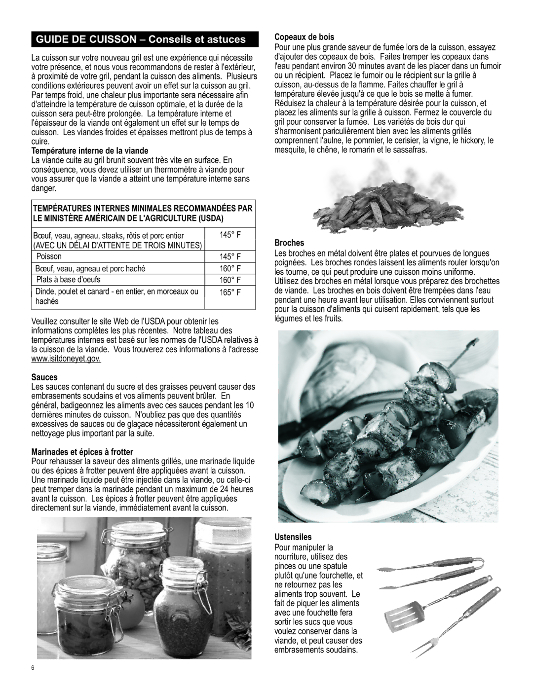 Char-Broil 463620412 manual Guide DE Cuisson Conseils et astuces 