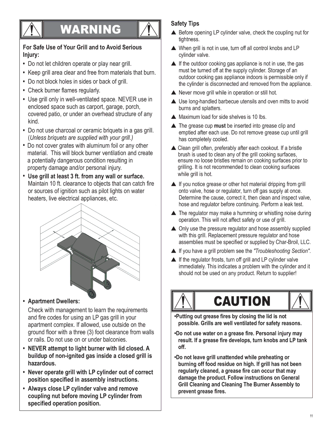 Char-Broil 463620412 manual For Safe Use of Your Grill and to Avoid Serious Injury 