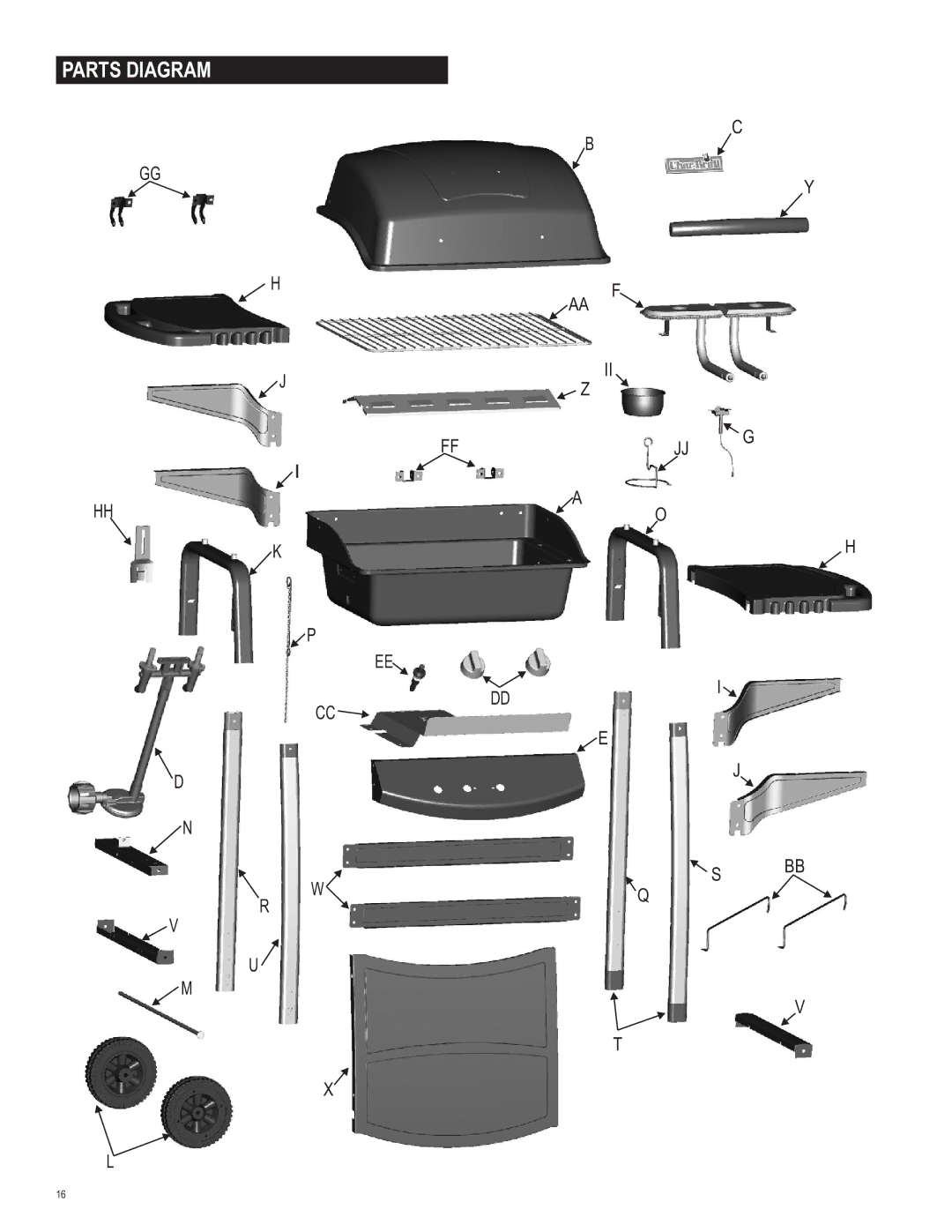 Char-Broil 463620412 manual Parts Diagram 