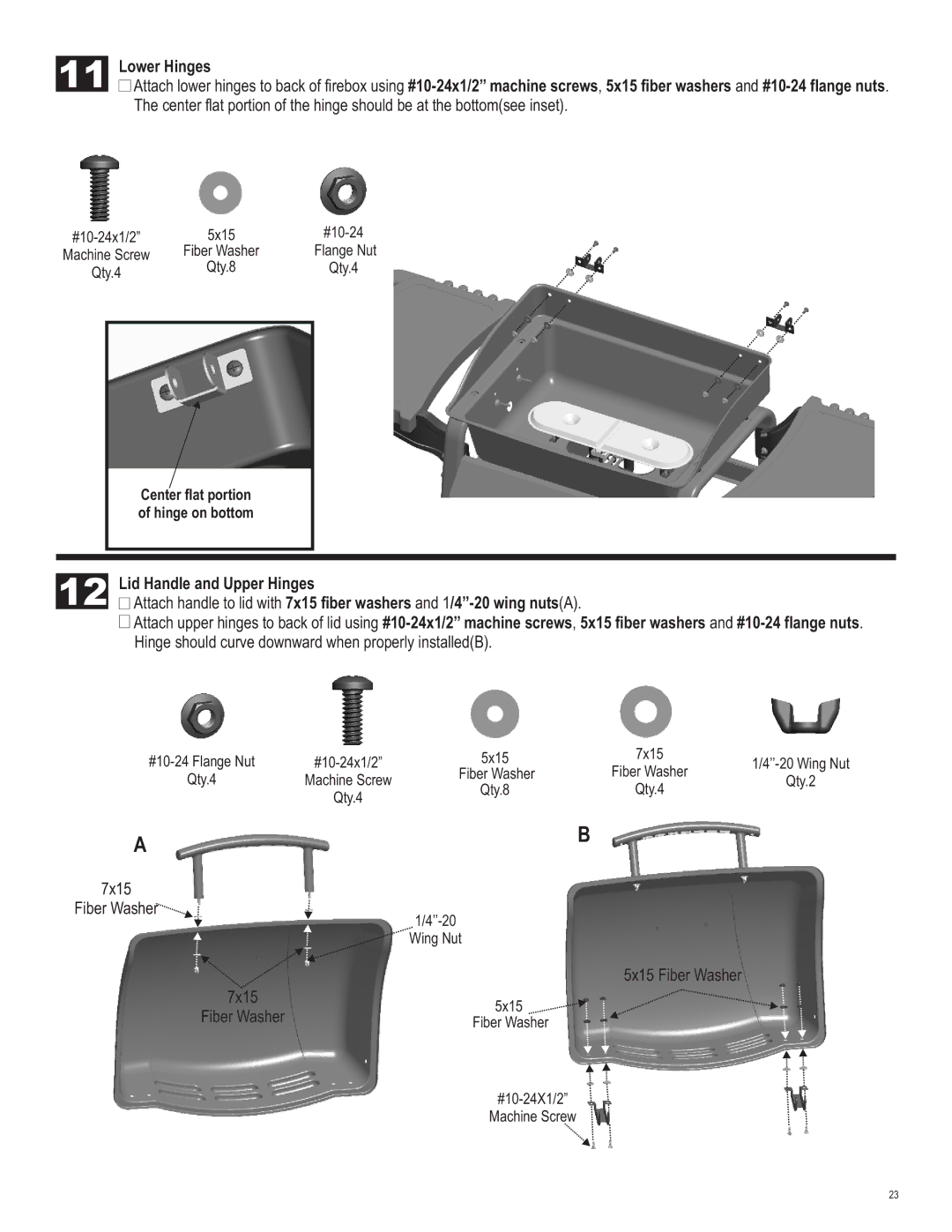 Char-Broil 463620412 manual 7x15 Fiber Washer 