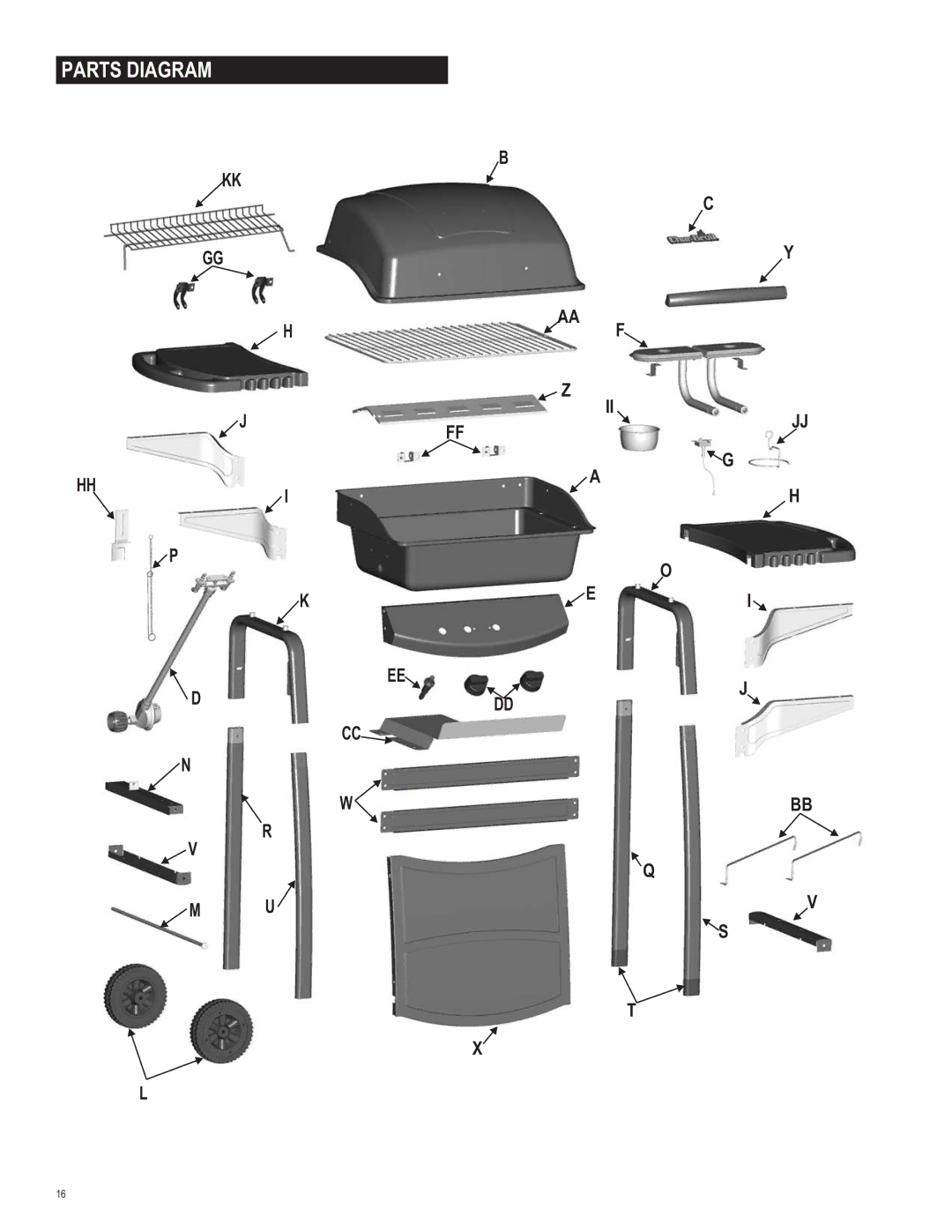 Char-Broil 463620809 manual Parts Diagram 