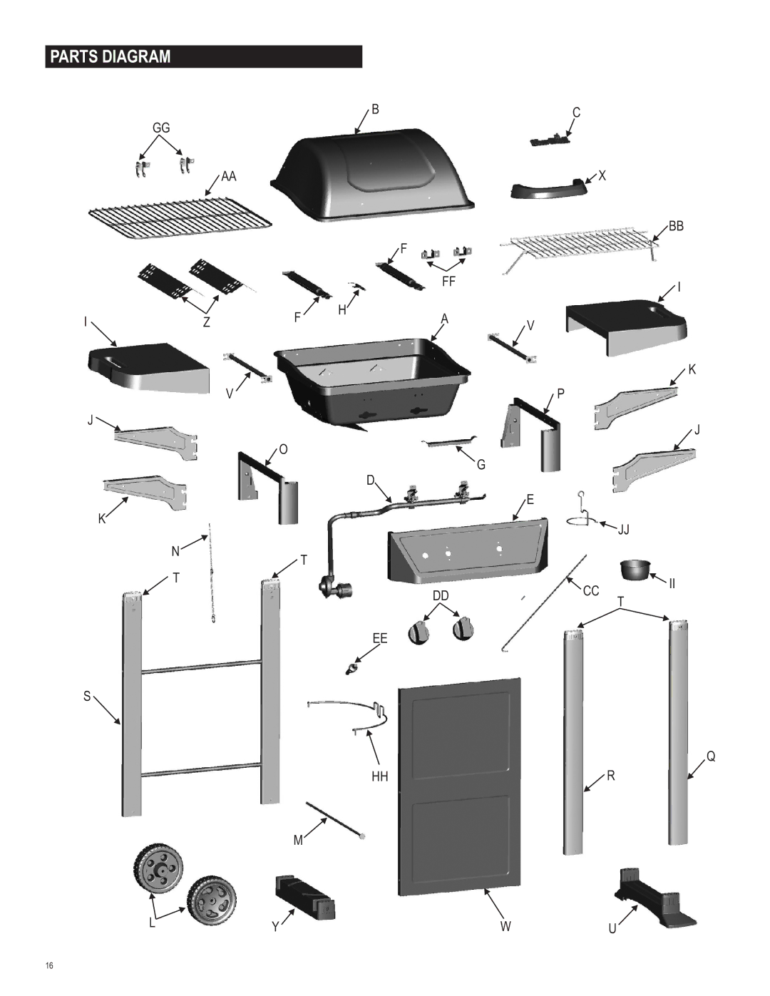 Char-Broil 463621611 manual Parts Diagram 