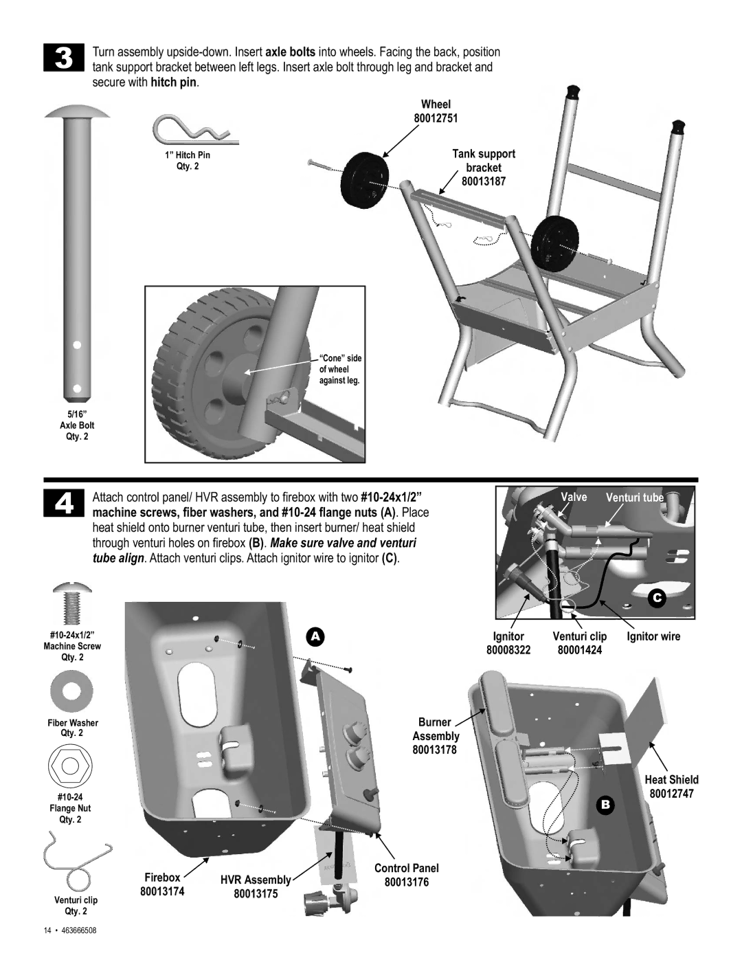 Char-Broil 463666508 manual Valve 