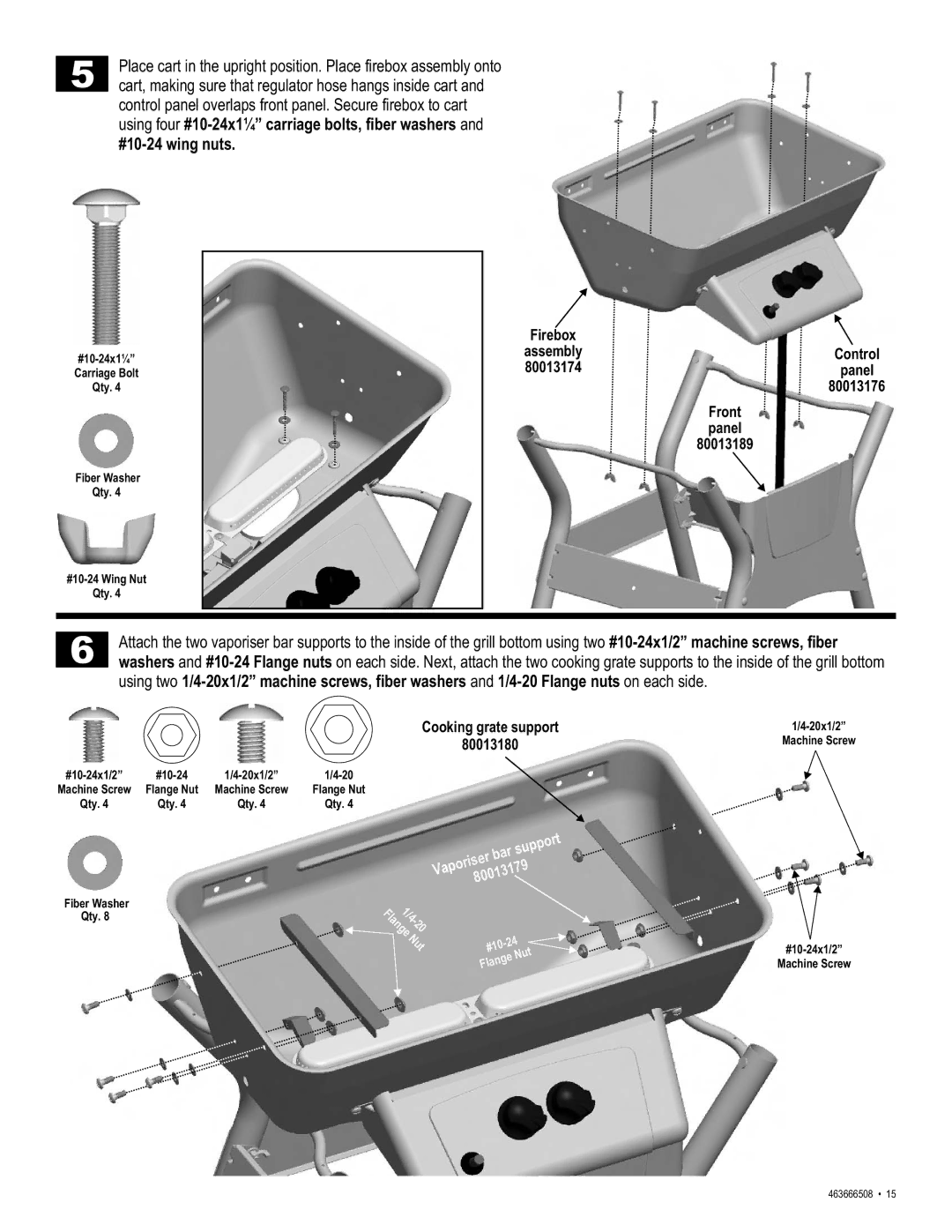 Char-Broil 463666508 manual #10-24 wing nuts, Flange Nut 