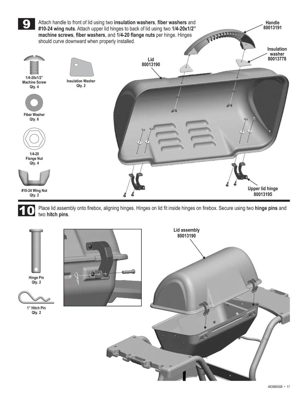 Char-Broil 463666508 manual Should curve downward when properly installed 