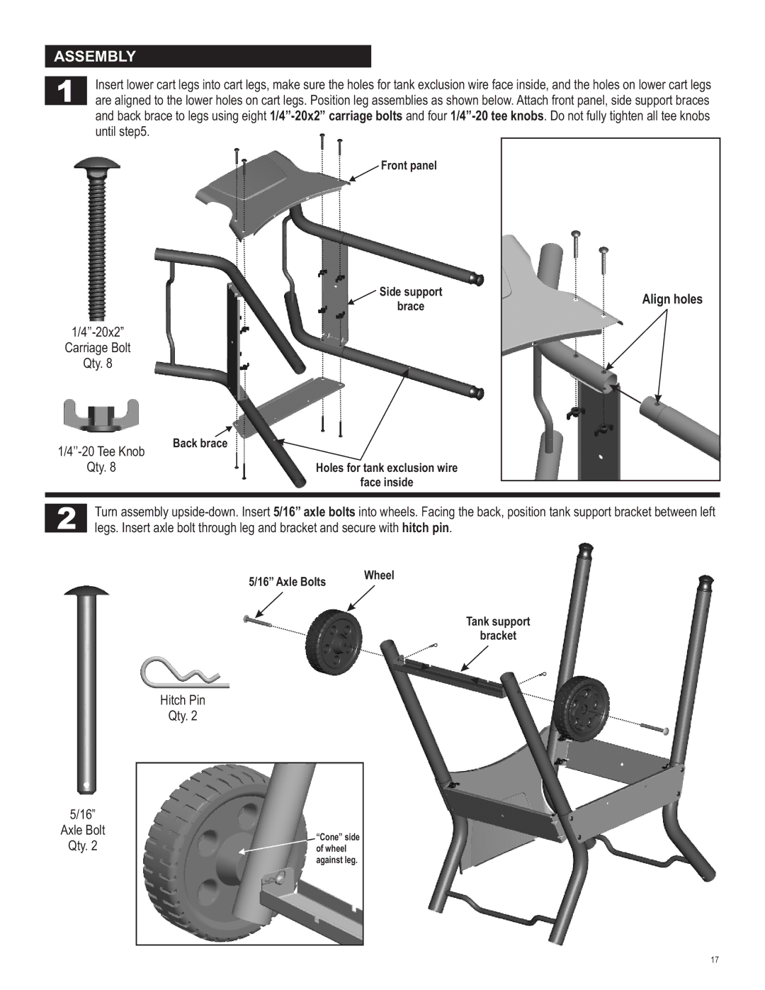 Char-Broil 463666510 manual Assembly, Align holes 