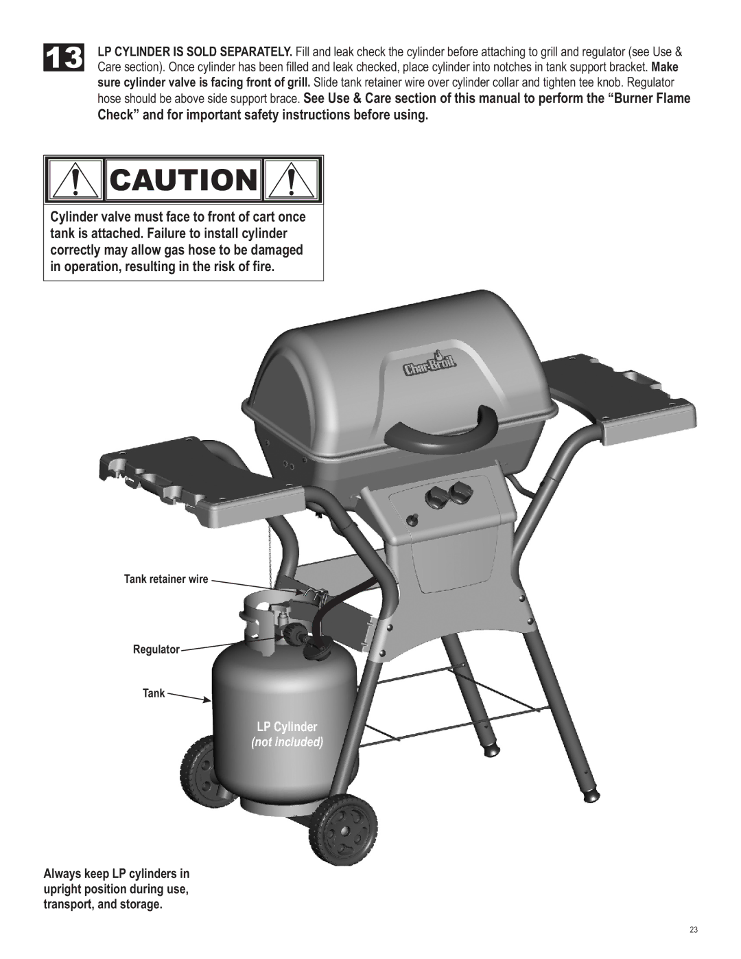 Char-Broil 463666510 manual Not included 