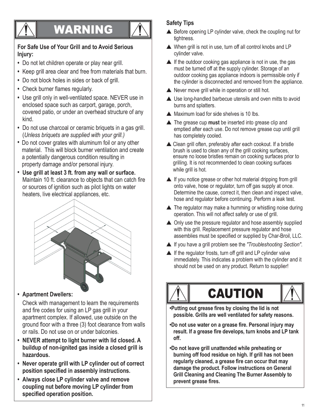 Char-Broil 463666512 manual For Safe Use of Your Grill and to Avoid Serious Injury 