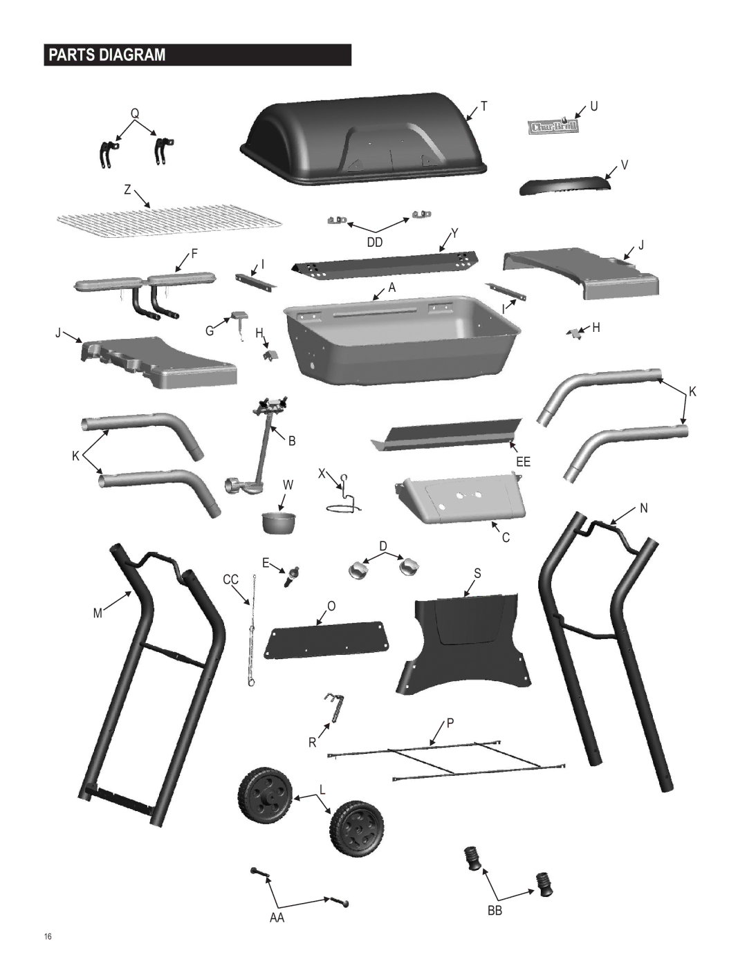 Char-Broil 463666512 manual Parts Diagram 