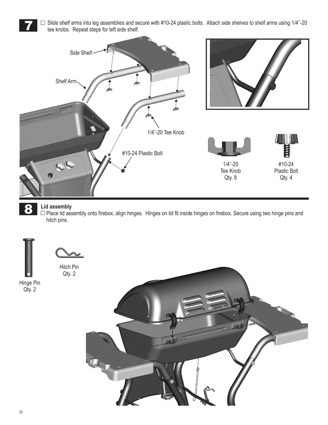 Char-Broil 463666512 manual Lid assembly 