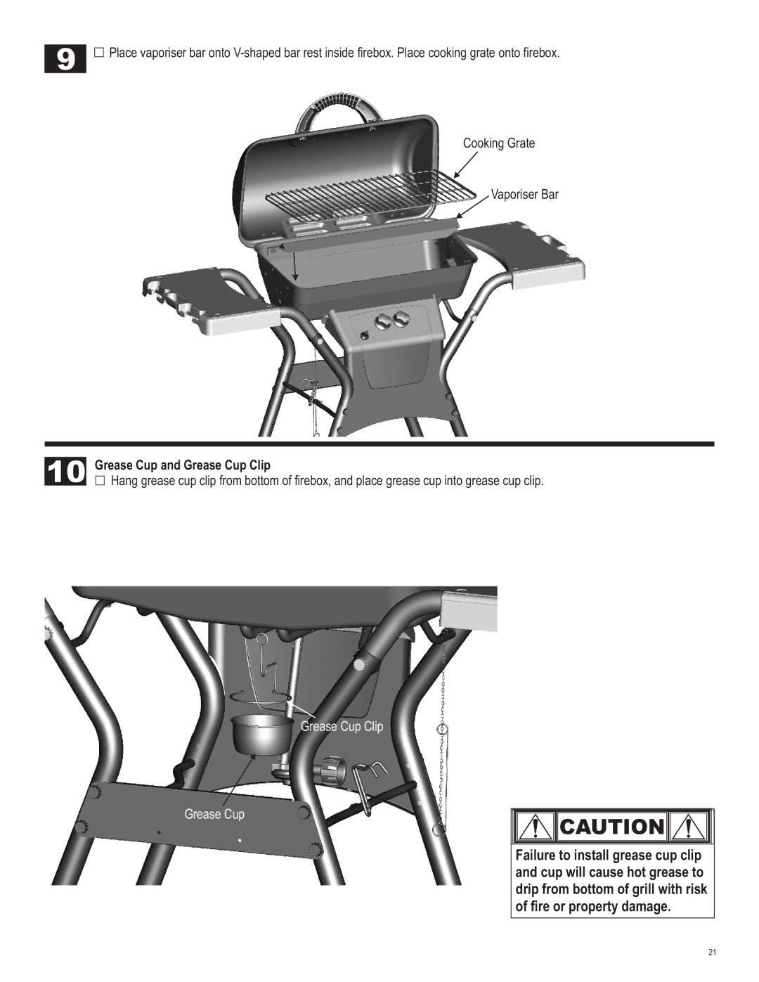 Char-Broil 463666512 manual Grease Cup and Grease Cup Clip 