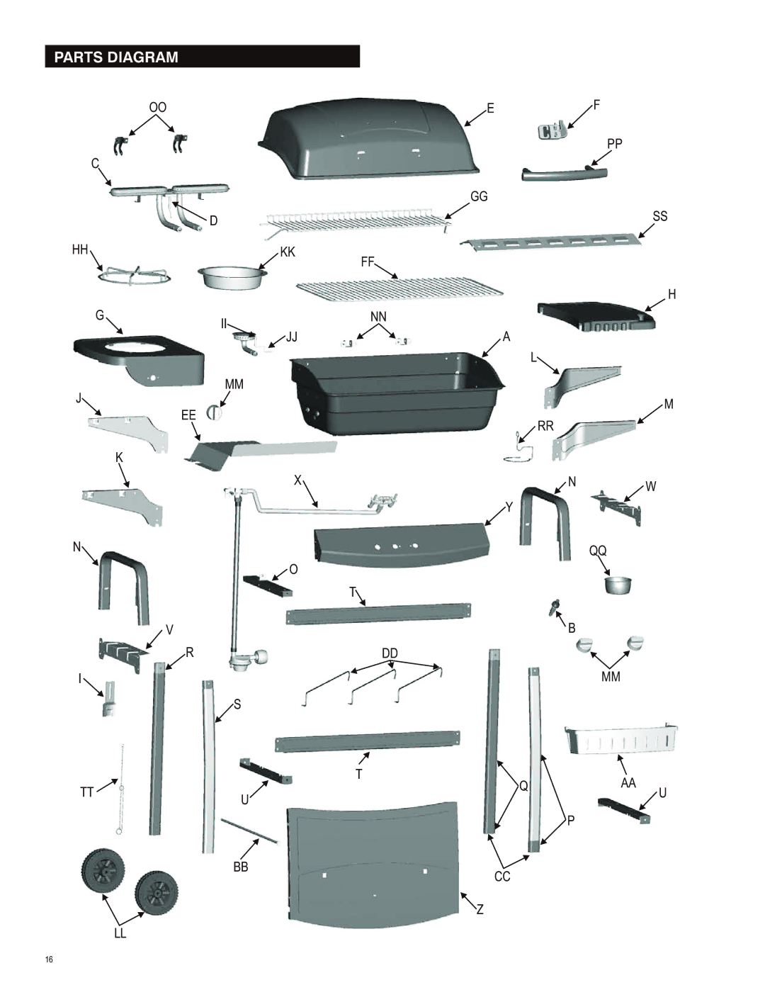 Char-Broil 463722413 manual Parts Diagram 