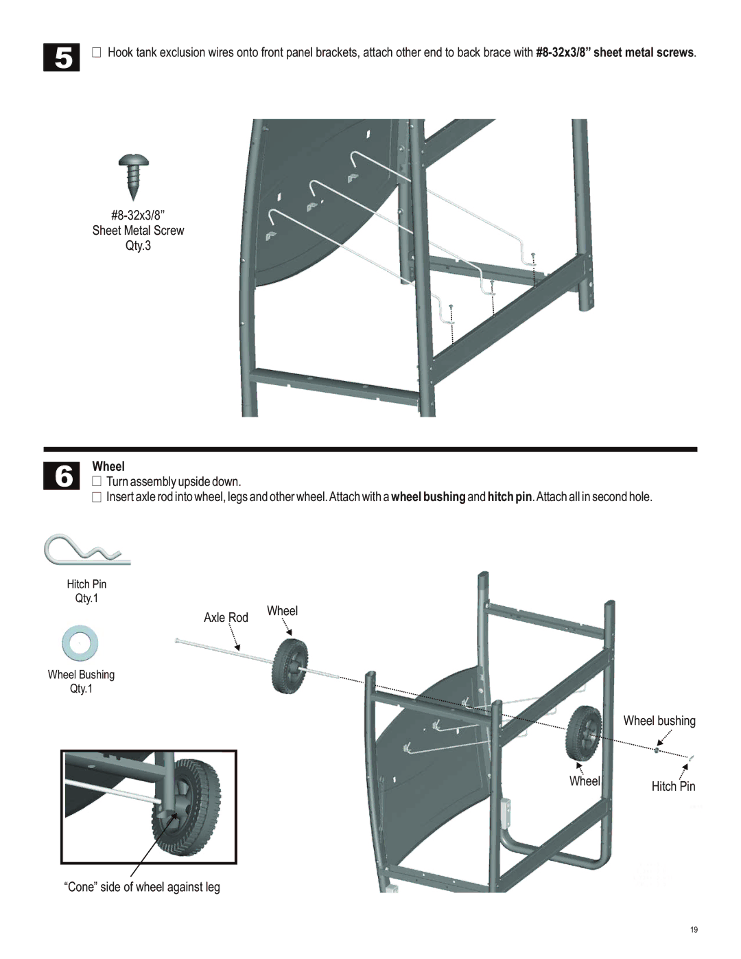 Char-Broil 463722413 manual Wheel 