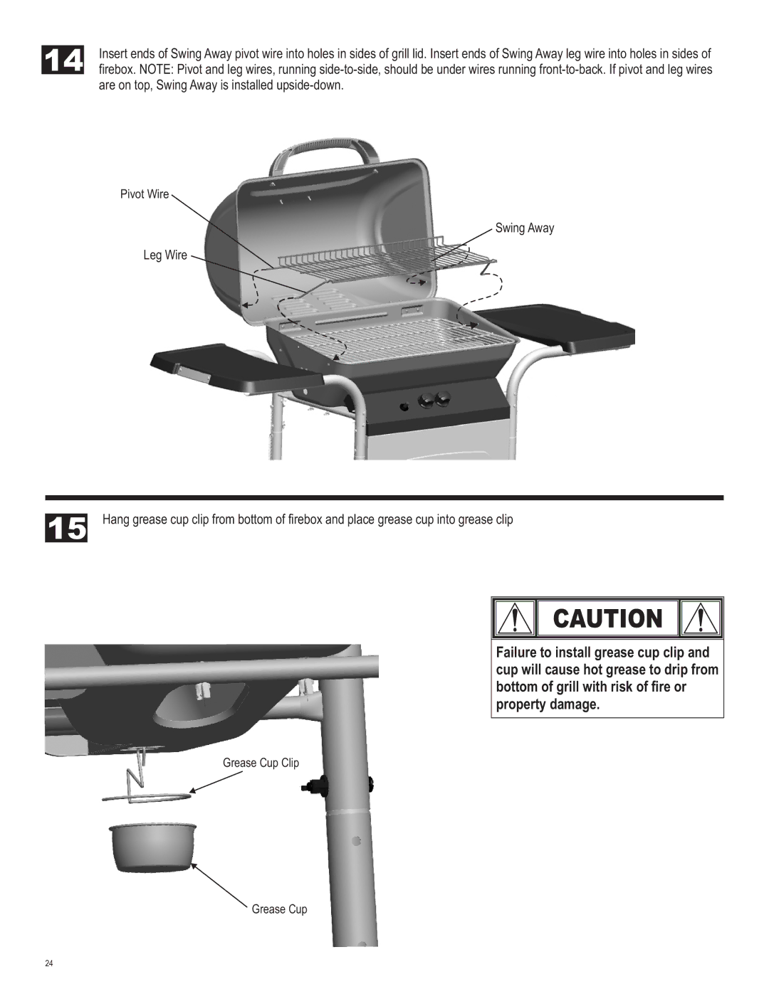 Char-Broil 463741209 manual Swing Away Leg Wire 