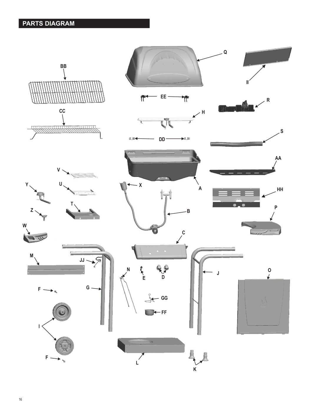 Char-Broil 463821909 manual Parts Diagram 