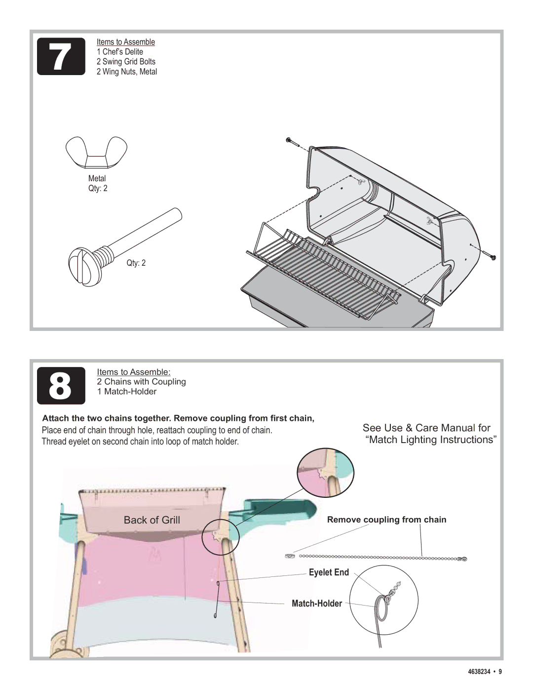 Char-Broil 4638232 manual Back of Grill 