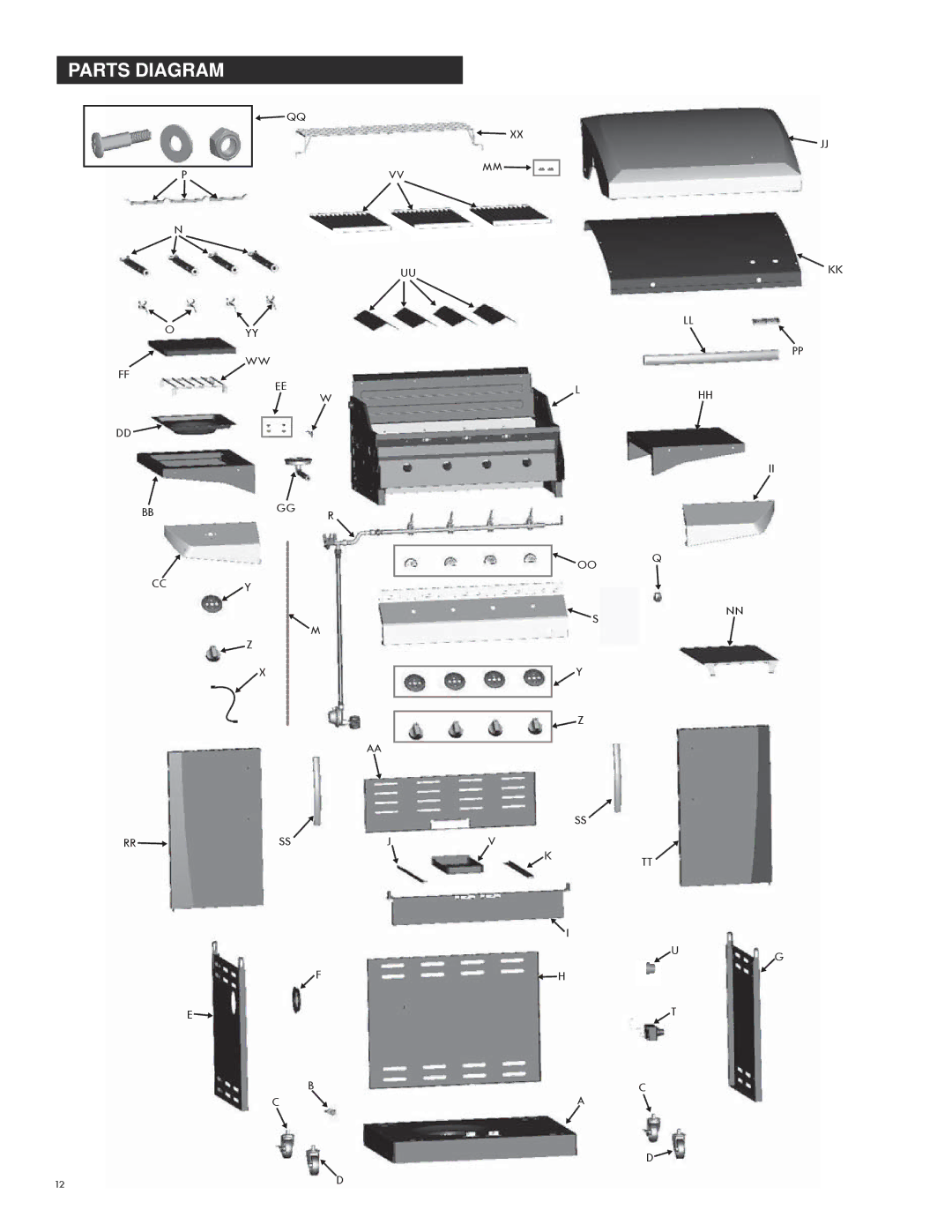 Char-Broil 466224611, 415.9011211 manual Parts Diagram 