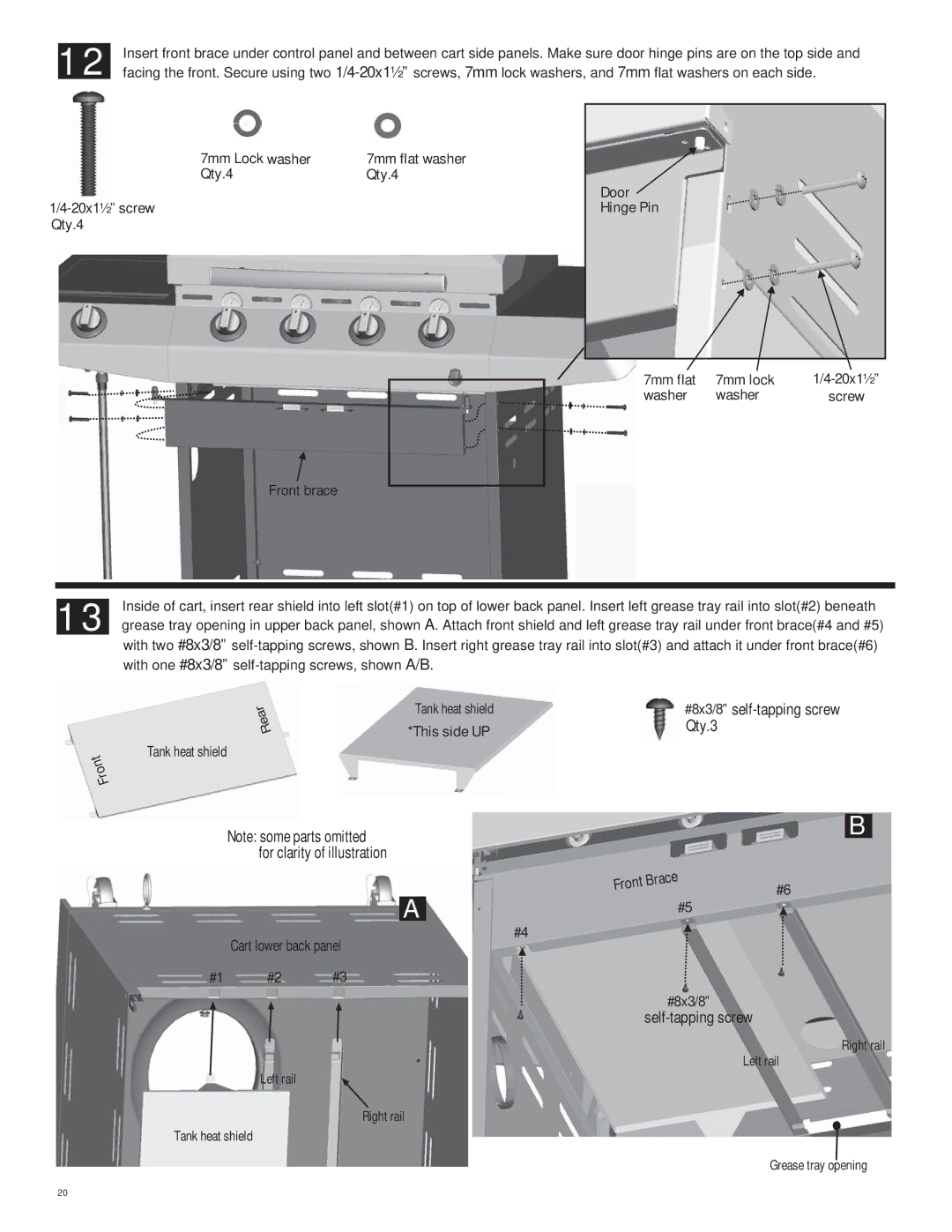 Char-Broil 466224611, 415.9011211 manual Rear 