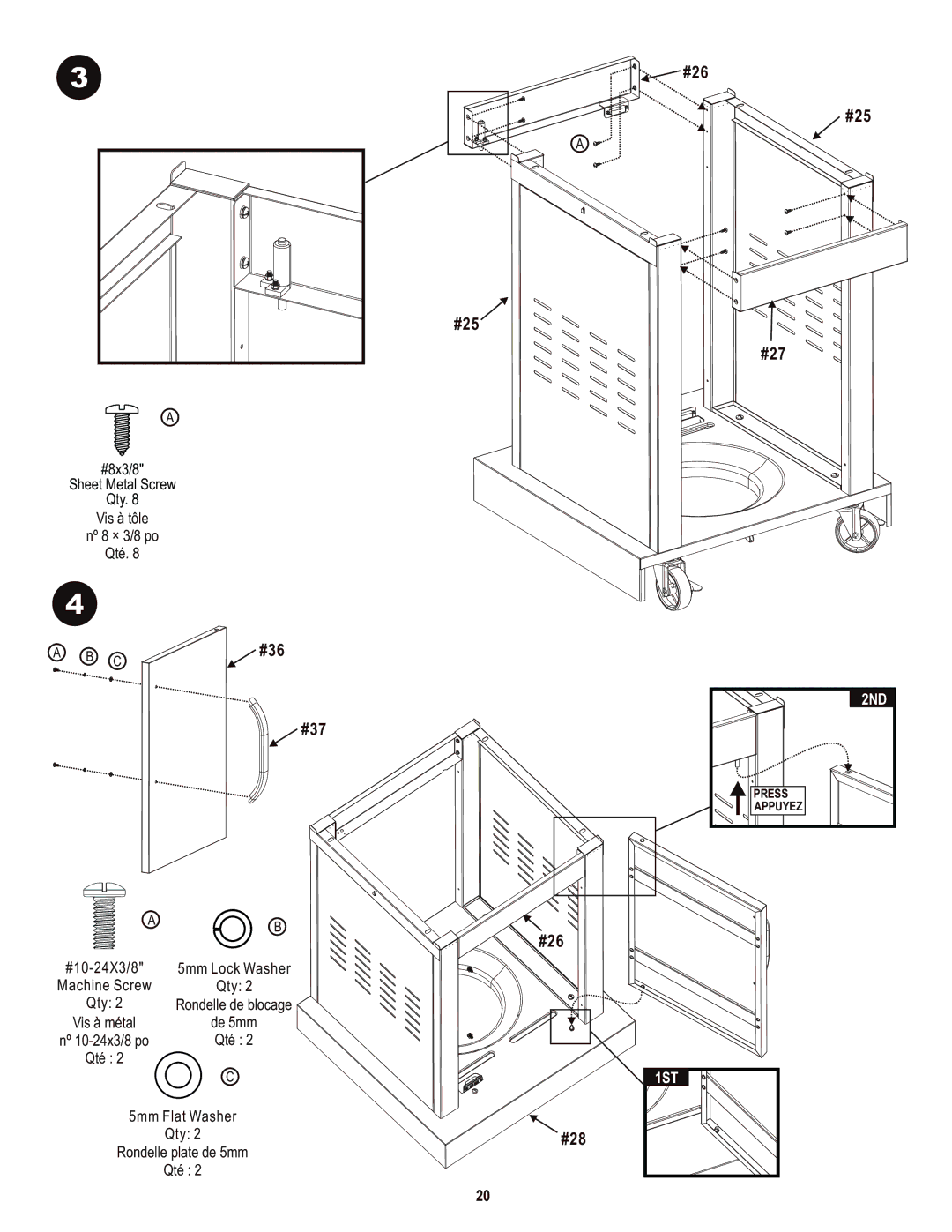 Char-Broil 466650414 manual #37 #25 #27 