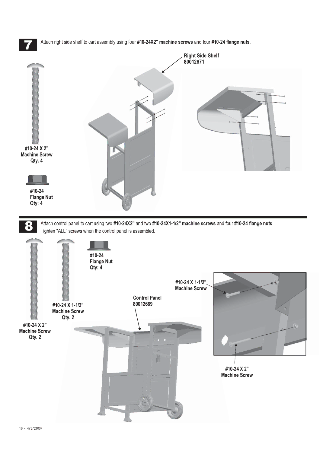 Char-Broil 473721007 manual All, When the control panel is 