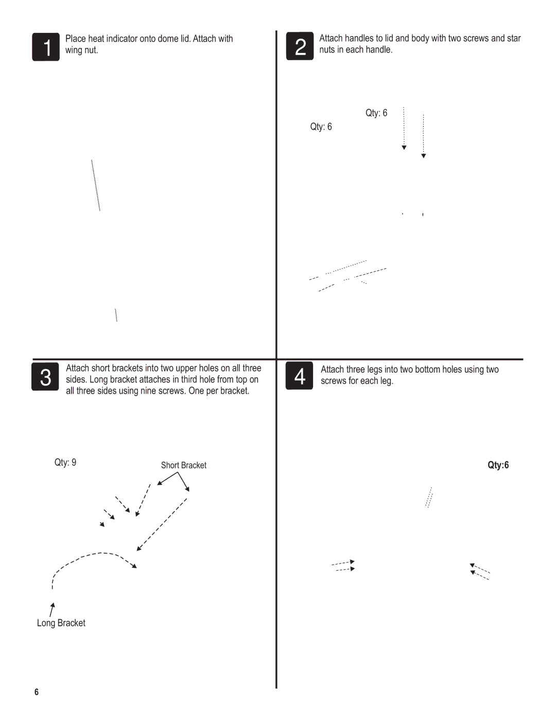 Char-Broil 6701289 manual Qty6 