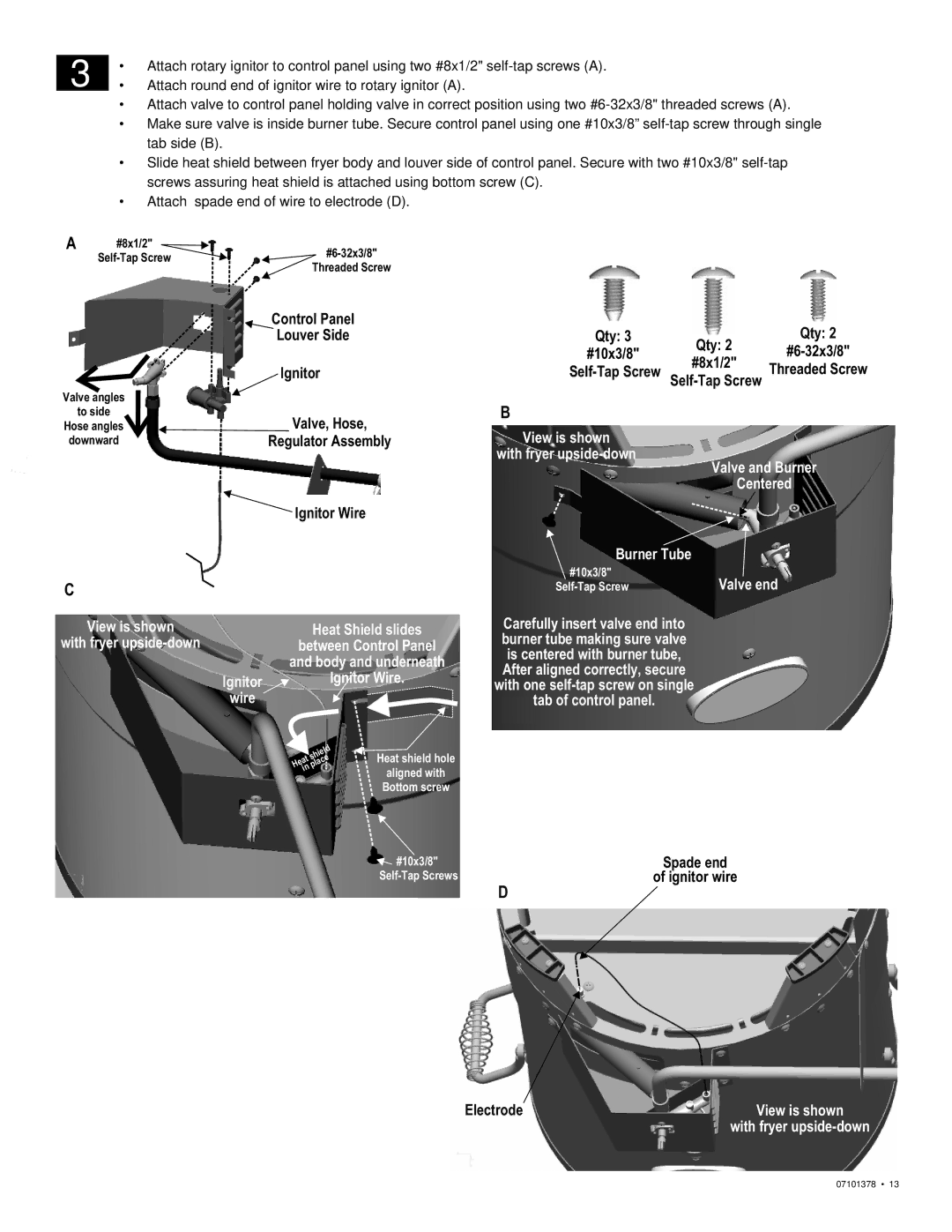 Char-Broil 7101366 manual Qty 