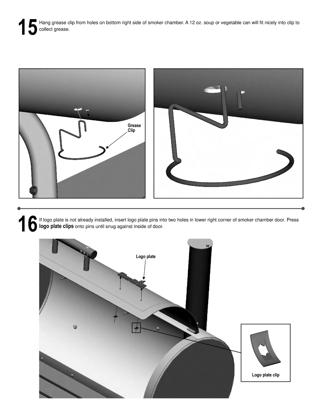 Char-Broil 7201560 owner manual Grease Clip 