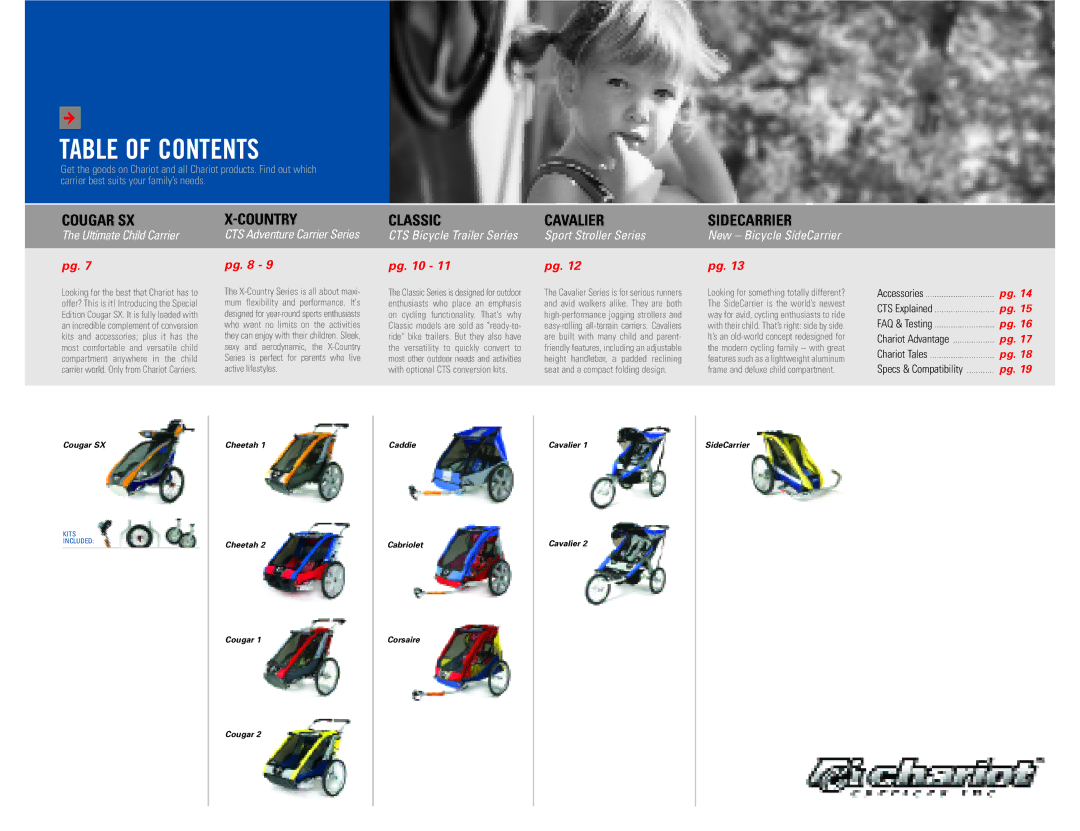 Chariot Carriers 2004 manual Table of Contents 