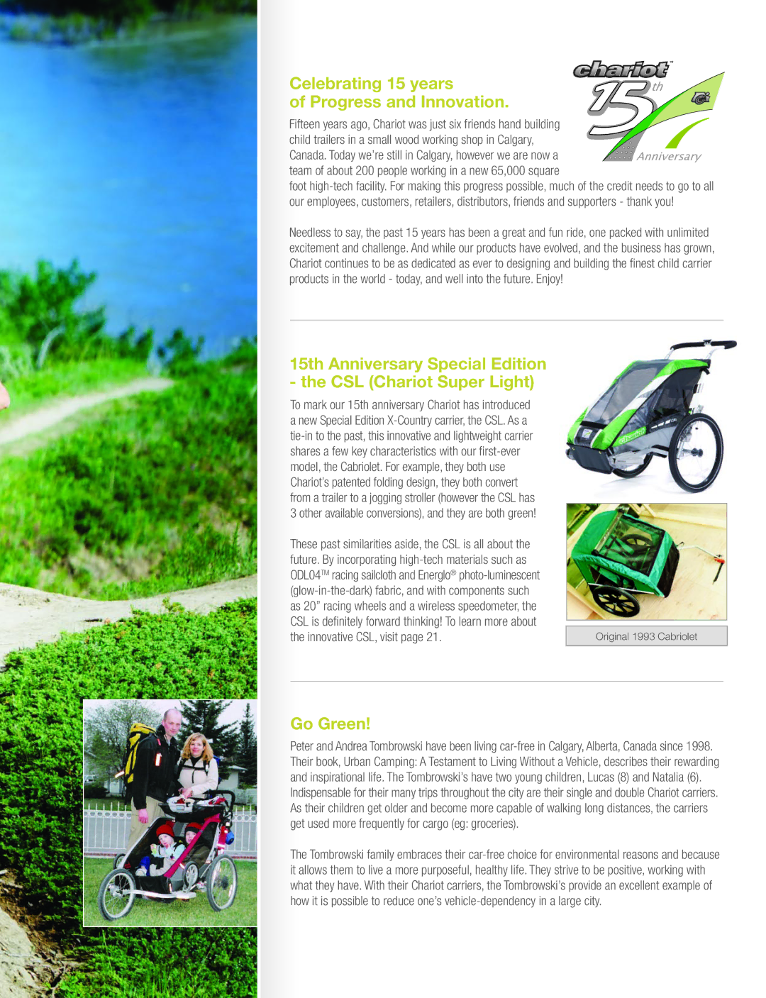 Chariot Carriers 2008 manual Celebrating 15 years Progress and Innovation 